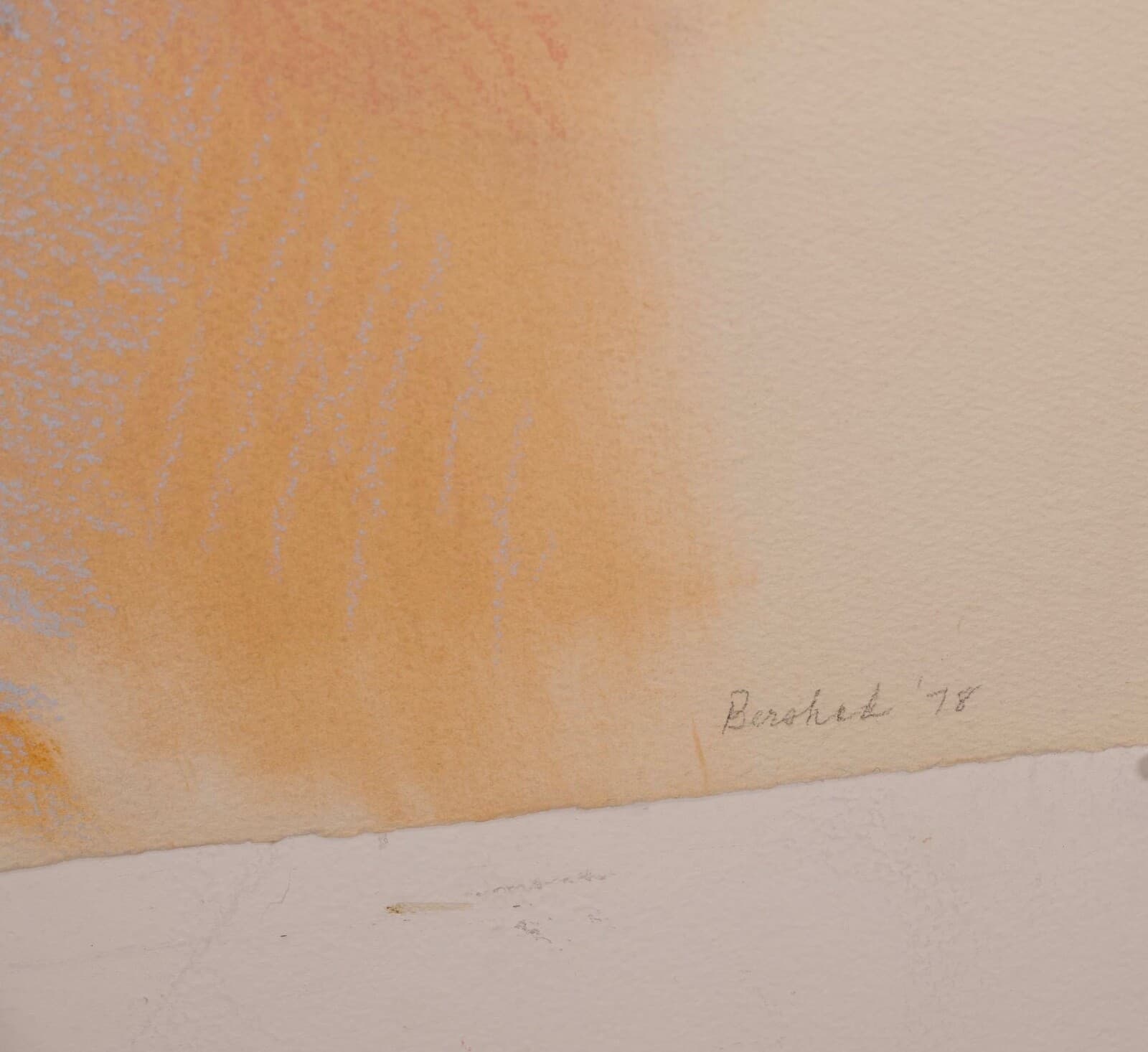 Helen Bershad Rosetta Earth I Diptych Signed Postmodern Pastels 1978 Unframed - Thumbnail 12