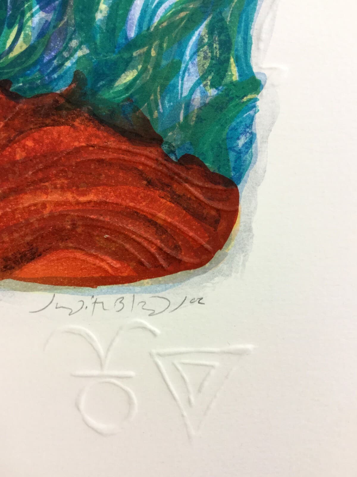 Mid Century Modern Unframed Scorpio Zodiac Judith Bledsoe Hand Signed Lithograph - Thumbnail 3