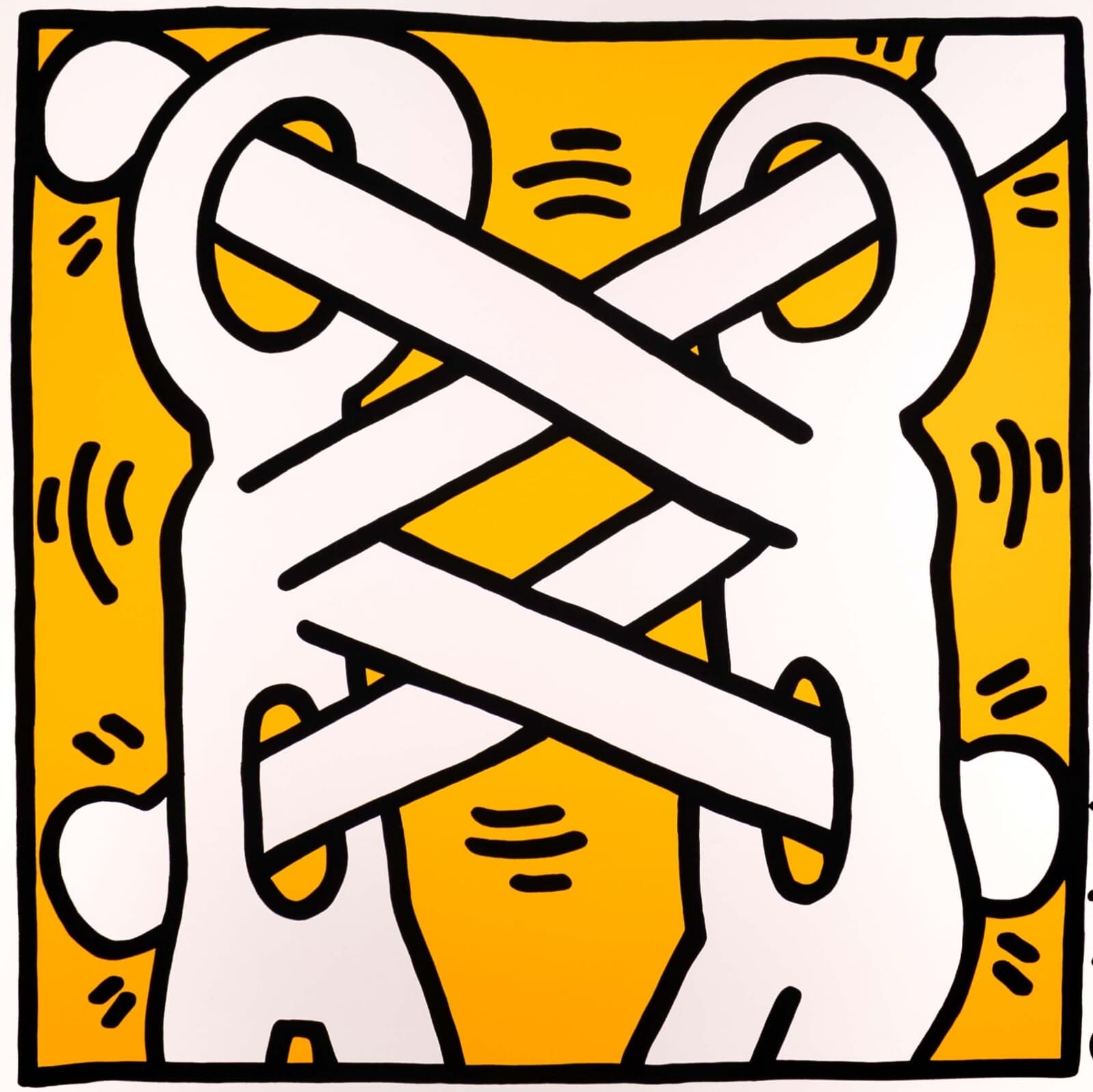 Keith Haring Art Attack on Aids Contemporary Urban Art Lithographic Poster 1988 - Thumbnail 3