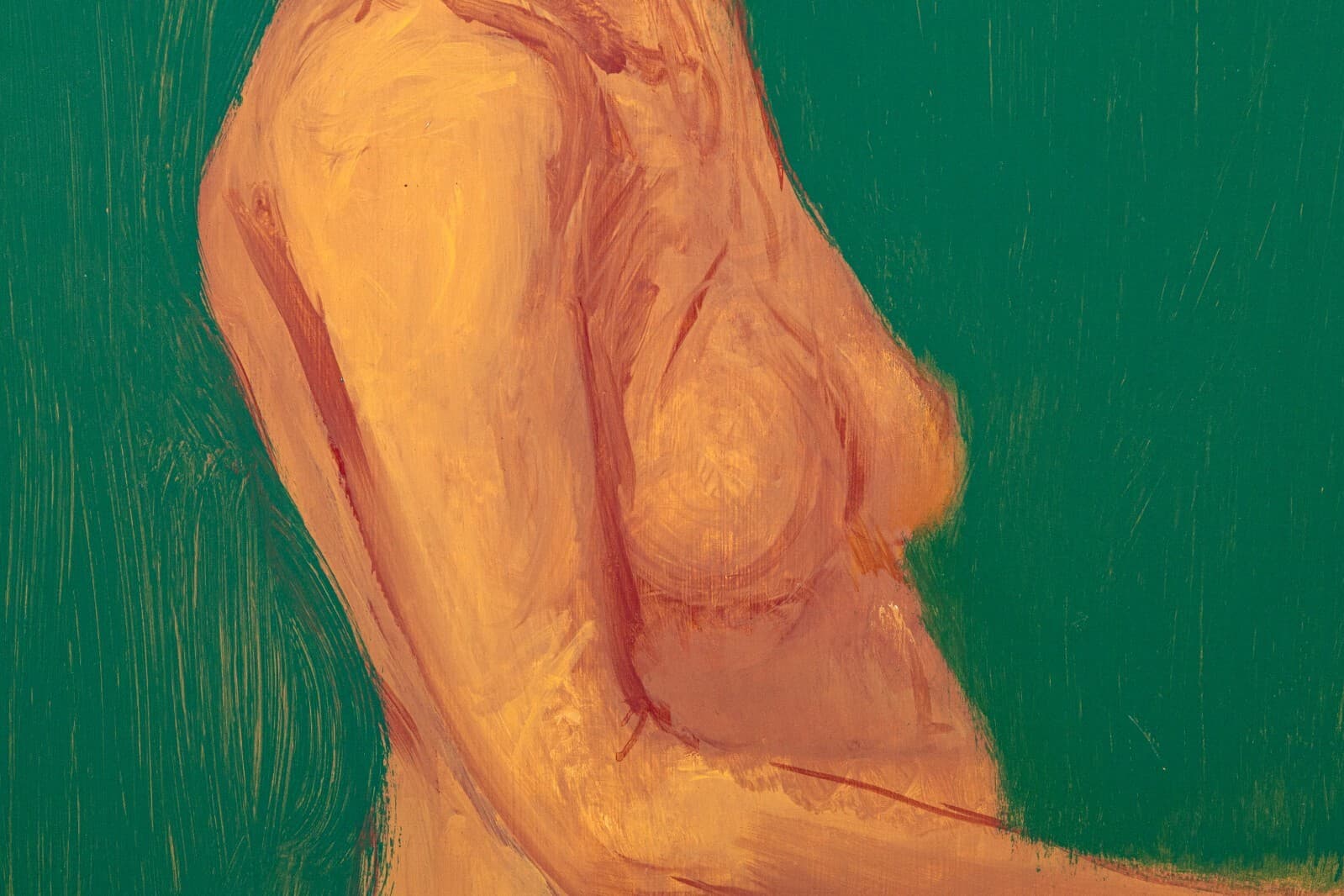 Thomas Humes Signed Contemporary Figurative Nude Oil Painting on Panel 1990 - Thumbnail 5