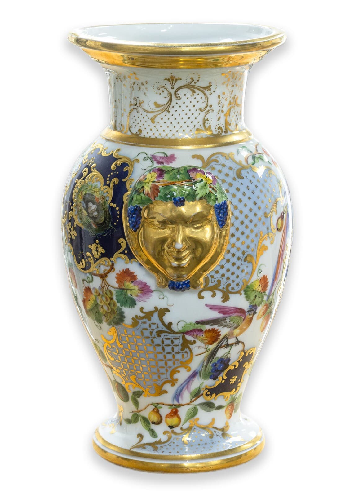 Pair of Antique 19th Century Hand Painted Floral White Porcelain Ceramic Vases - Thumbnail 3