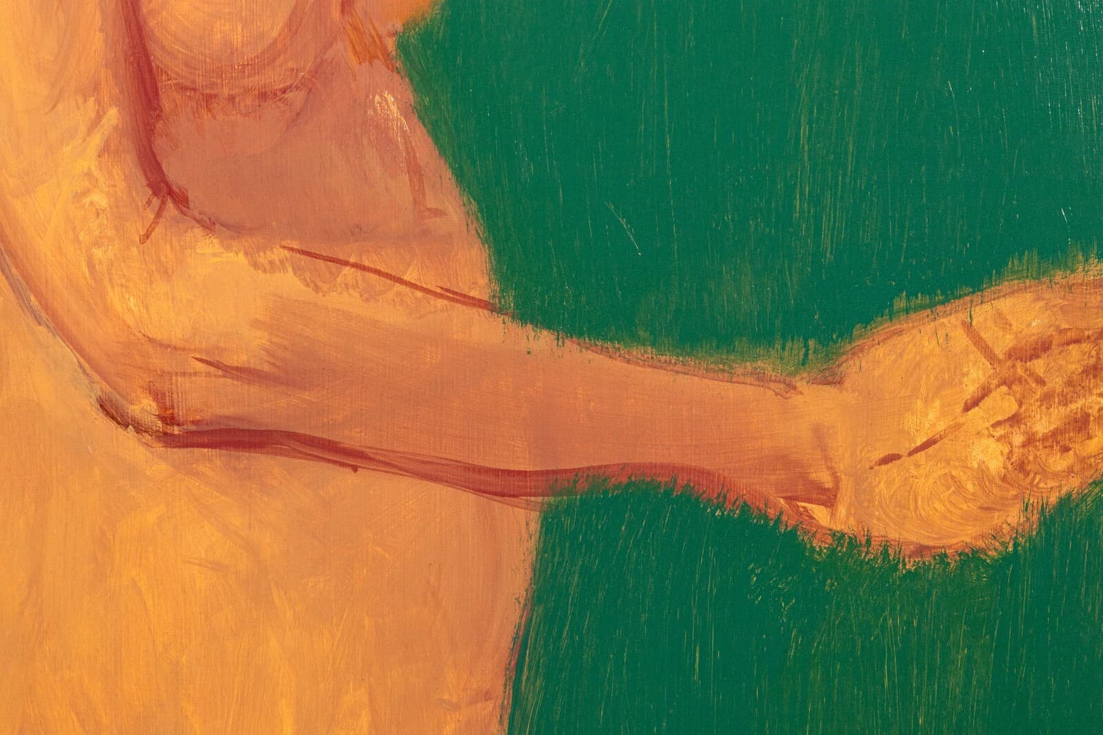 Thomas Humes Signed Contemporary Figurative Nude Oil Painting on Panel 1990 - Thumbnail 6