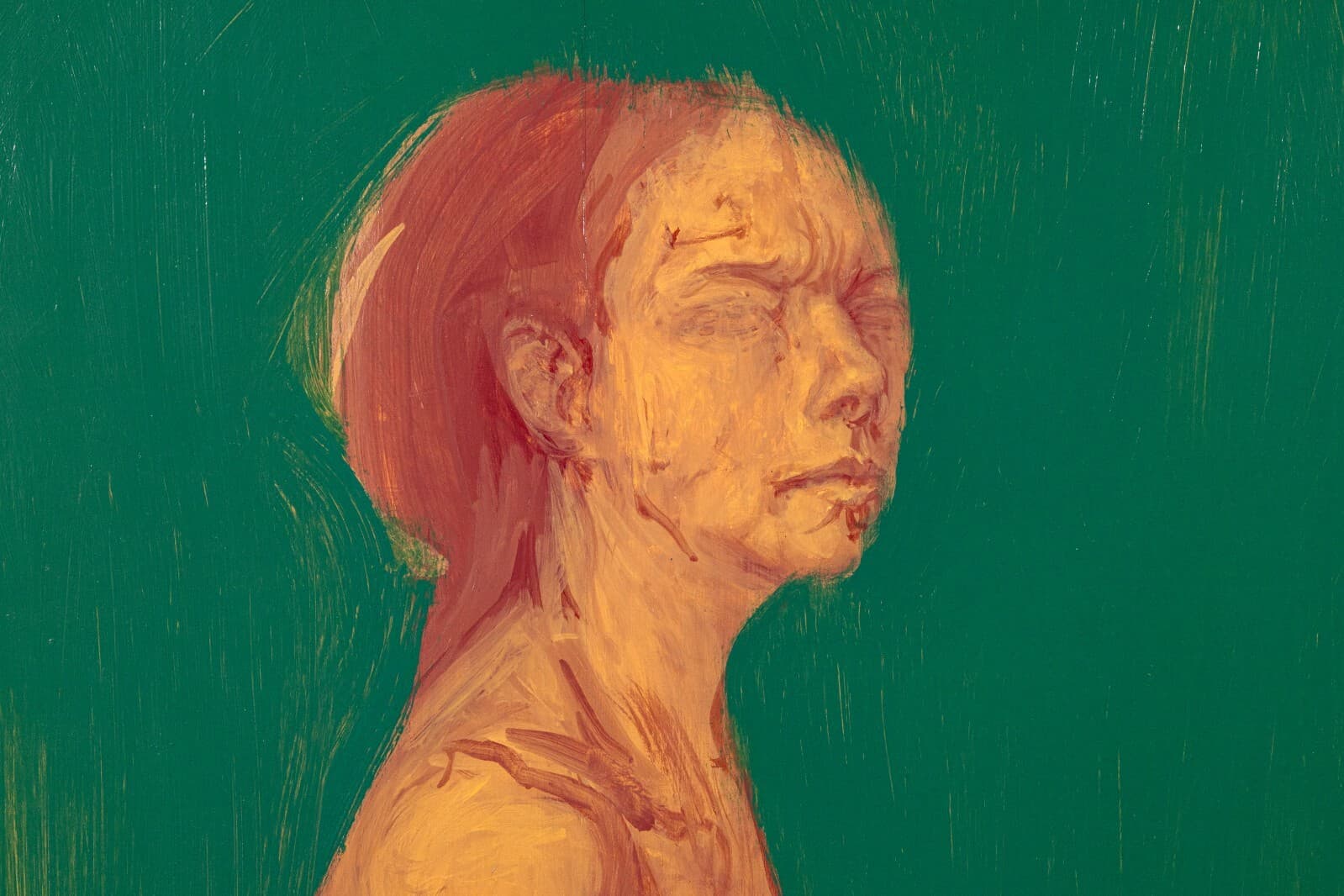 Thomas Humes Signed Contemporary Figurative Nude Oil Painting on Panel 1990 - Thumbnail 3