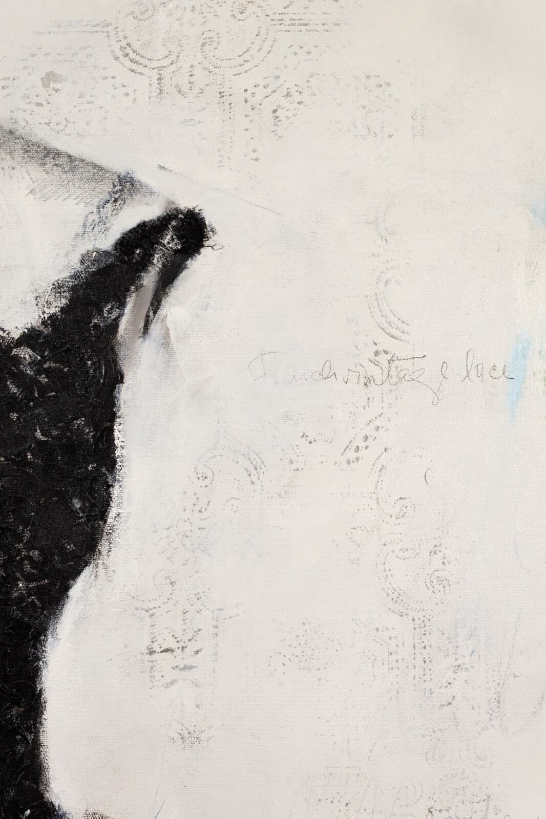 Andrea Stajan-Ferkul An Affair With Black Signed Mixed Media Painting On Canvas - Thumbnail 5