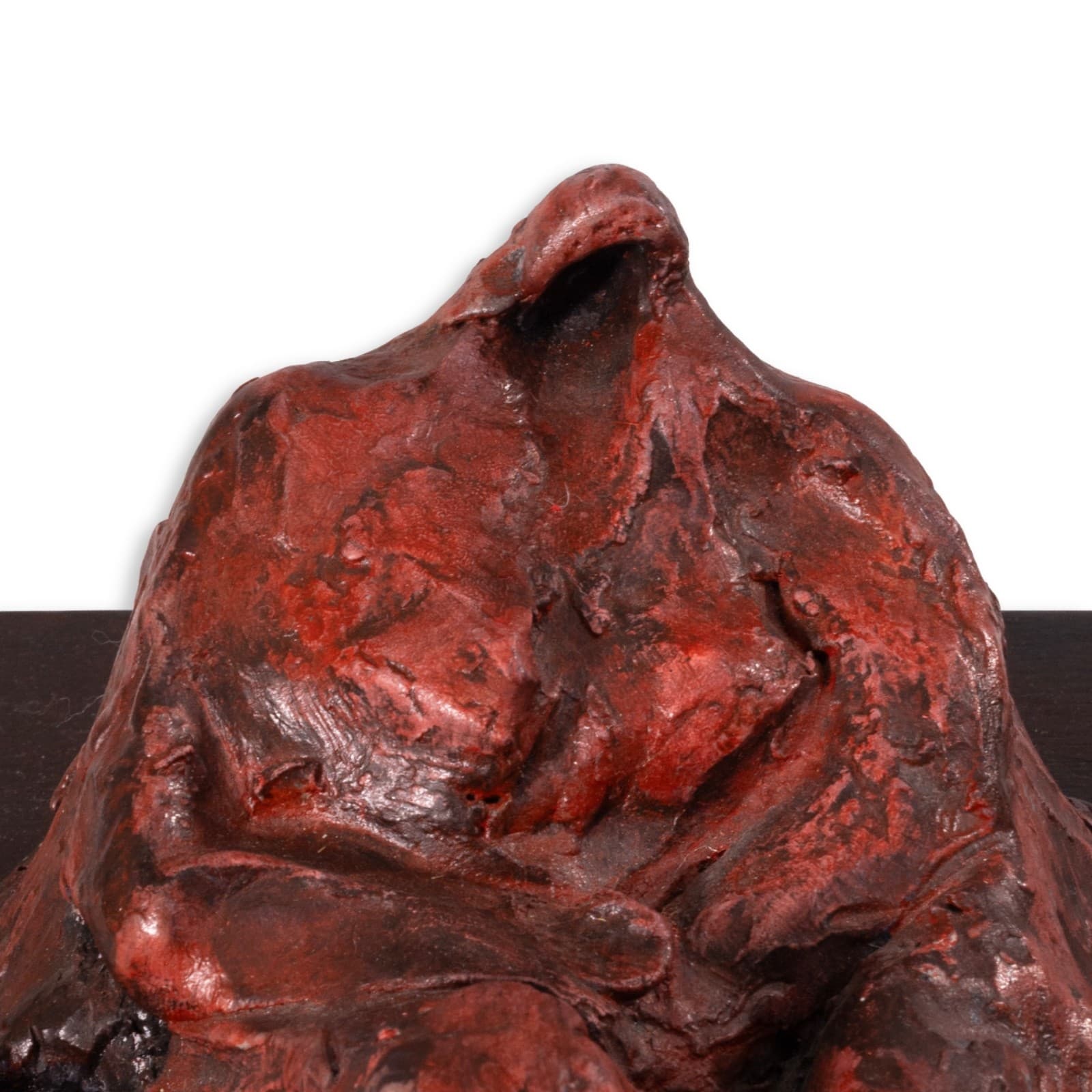 Richard Kozlow Untitled 1996 Abstract Red Bronze Sculpture On Wood Base - Thumbnail 5