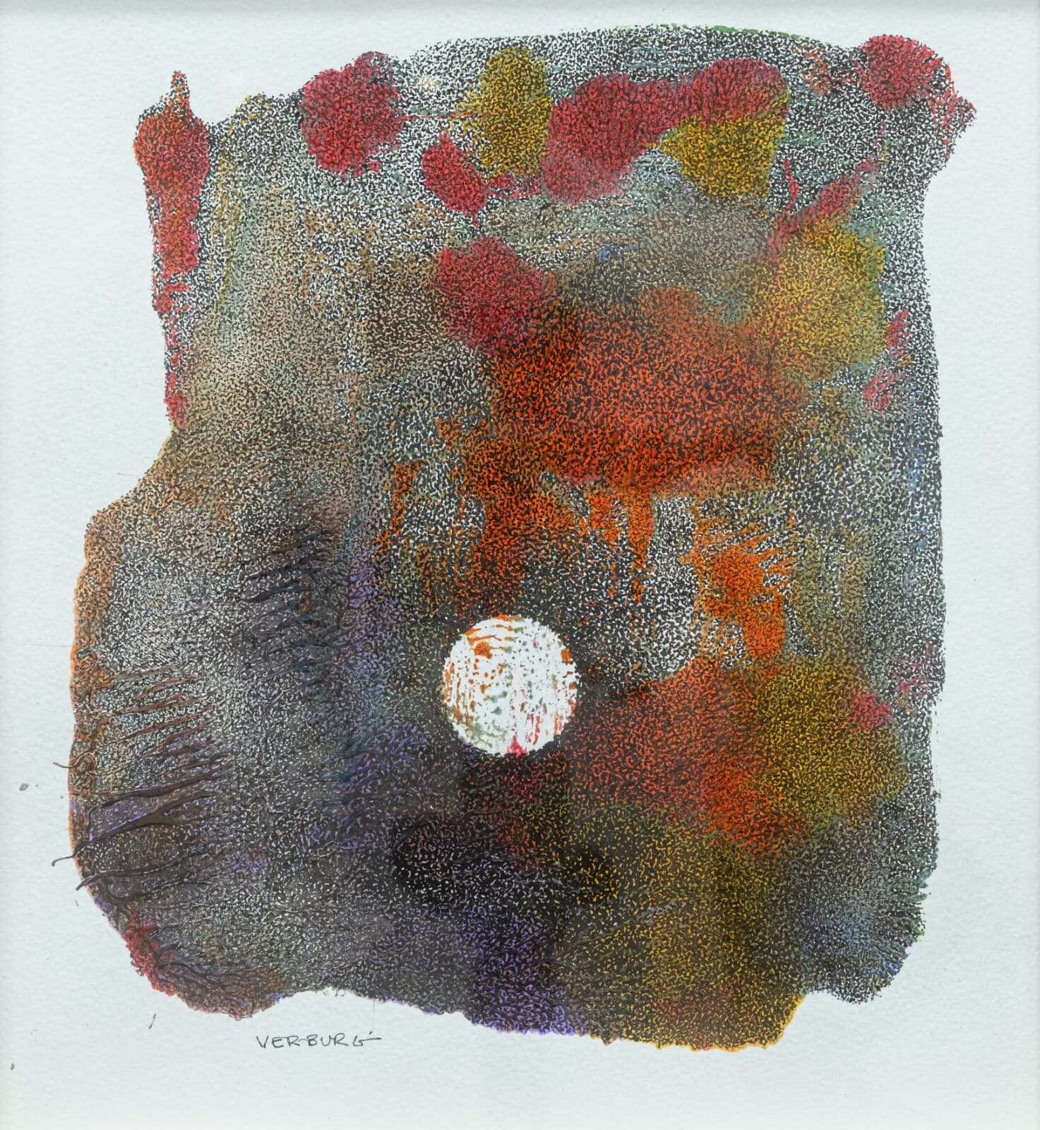 Paul VerBurg You Be You Signed Contemporary Pen and Ink over Acrylic Monoprint - Thumbnail 2