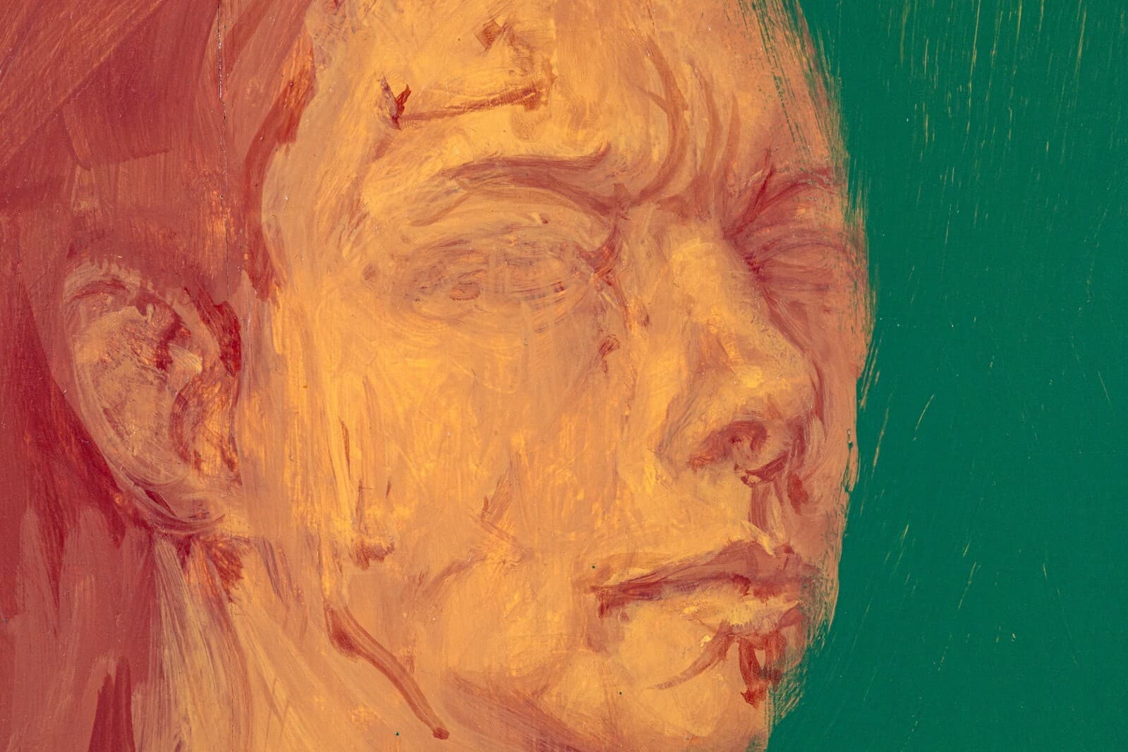 Thomas Humes Signed Contemporary Figurative Nude Oil Painting on Panel 1990 - Thumbnail 4