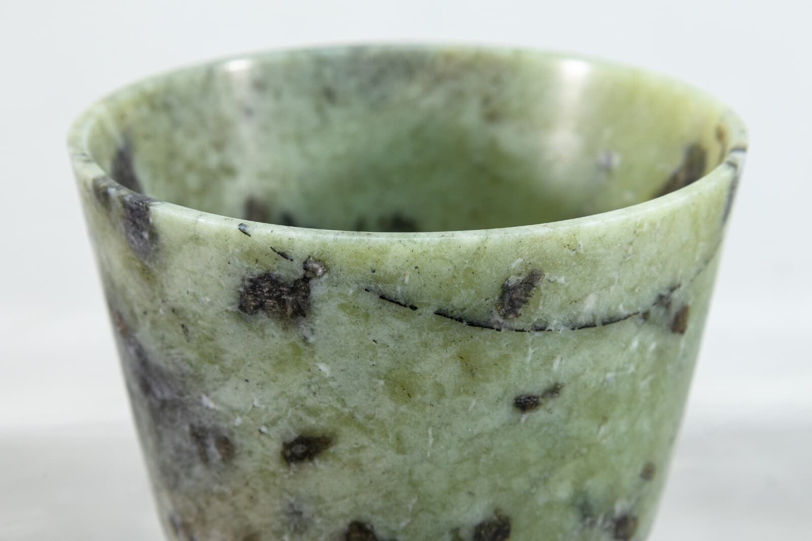 Antique Chinese Jade Carved Cup 1930s - Thumbnail 2