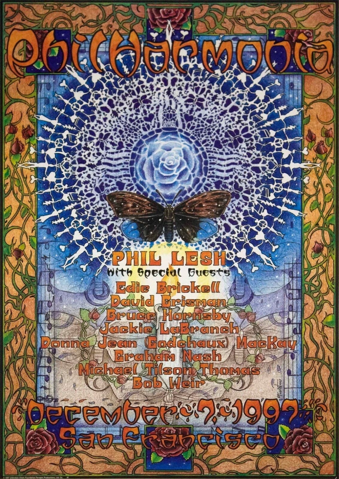 Phil Lesh Phil Harmonia Signed Michael R Everett 1997 Poster - Thumbnail 2