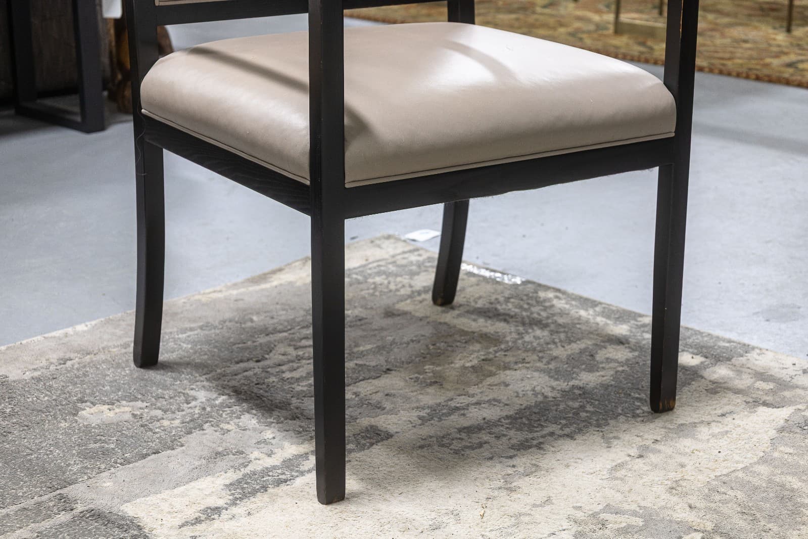 Ward Bennett for Brickel Associates Set of 4x Black Lacquer 1980s Armchairs - Thumbnail 9