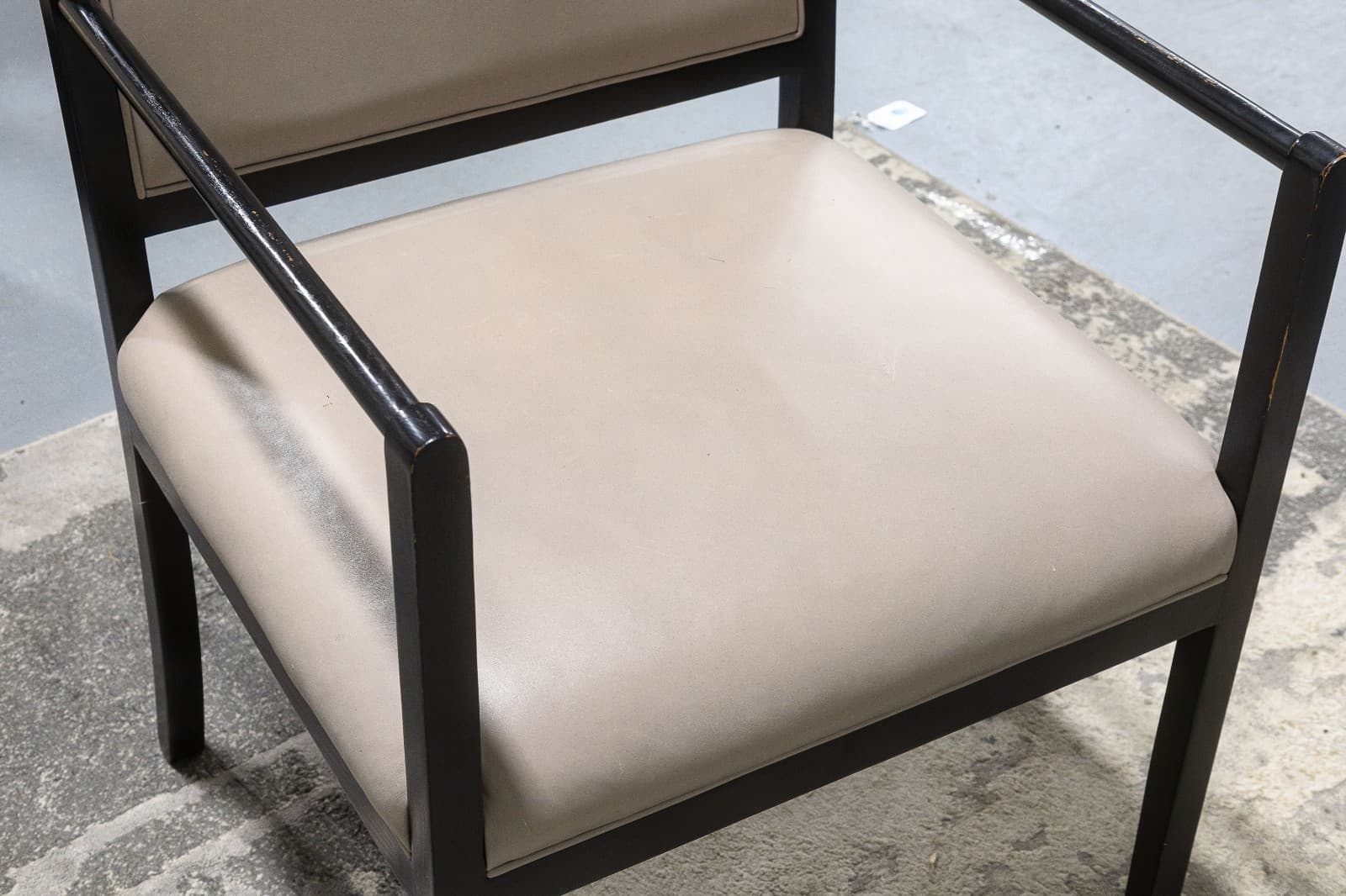 Ward Bennett for Brickel Associates Set of 4x Black Lacquer 1980s Armchairs - Thumbnail 7