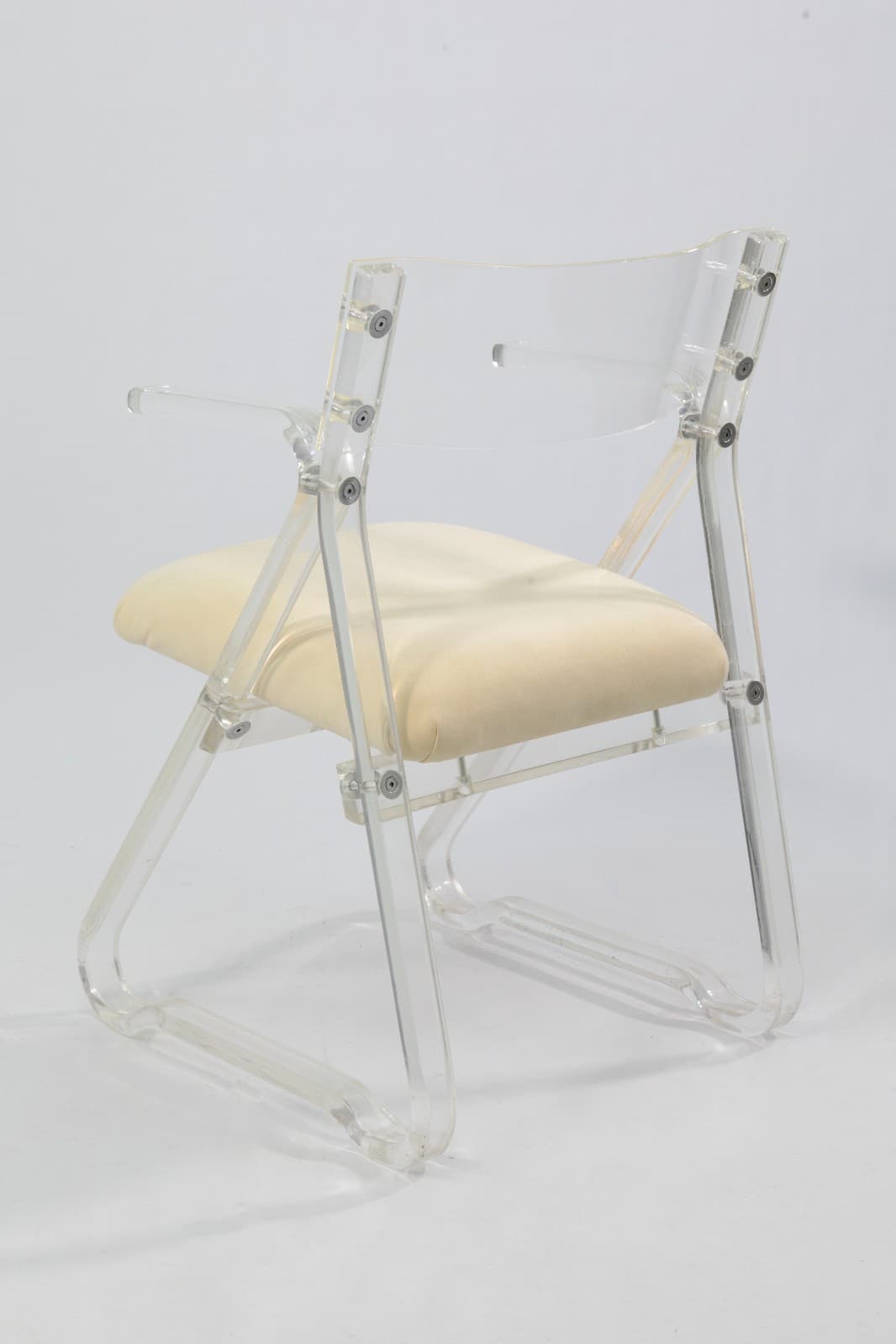 Postmodern Lucite and Chrome Table with Set of 4 Chairs by Vivid of Los Angeles - Thumbnail 3
