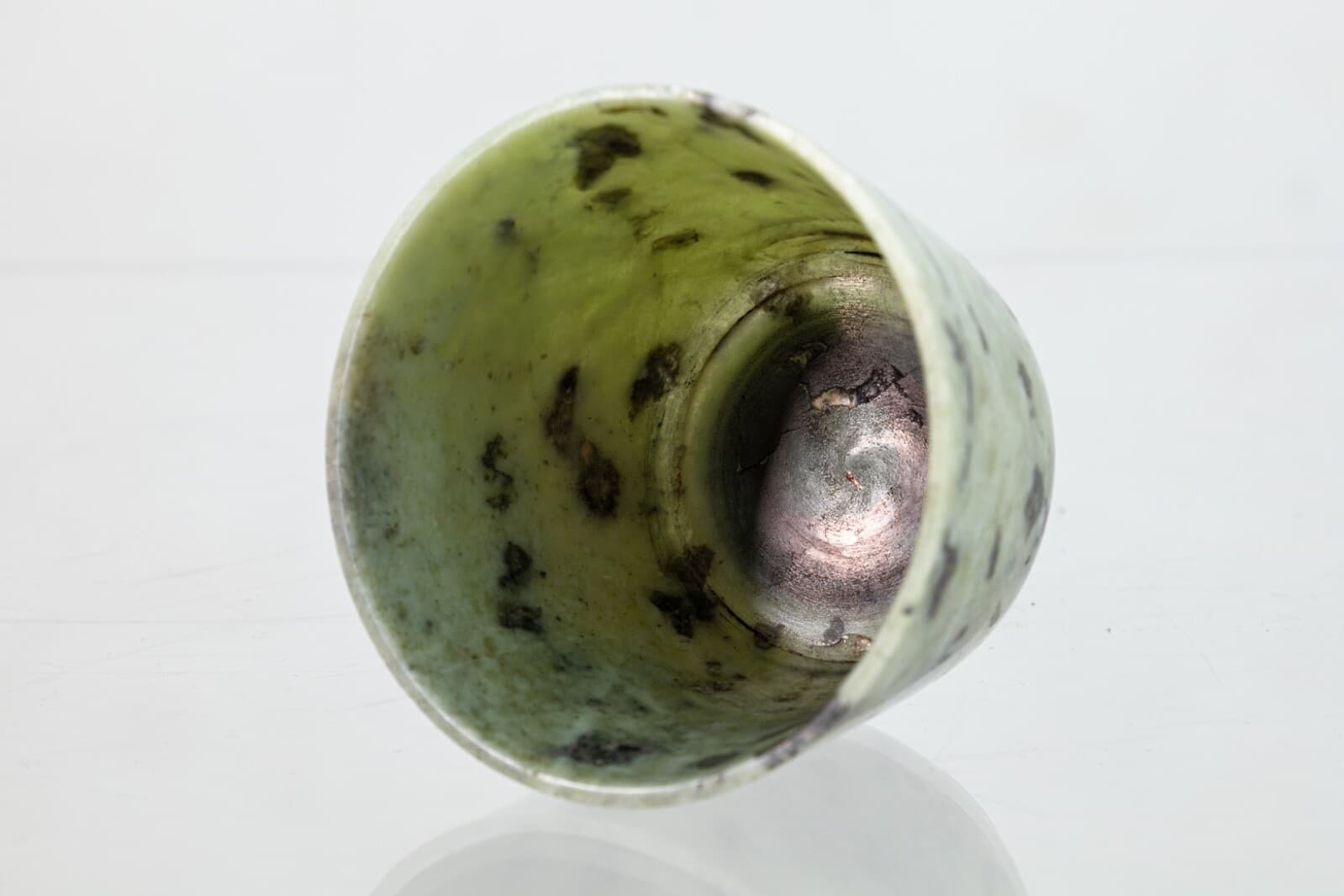 Antique Chinese Jade Carved Cup 1930s - Thumbnail 4