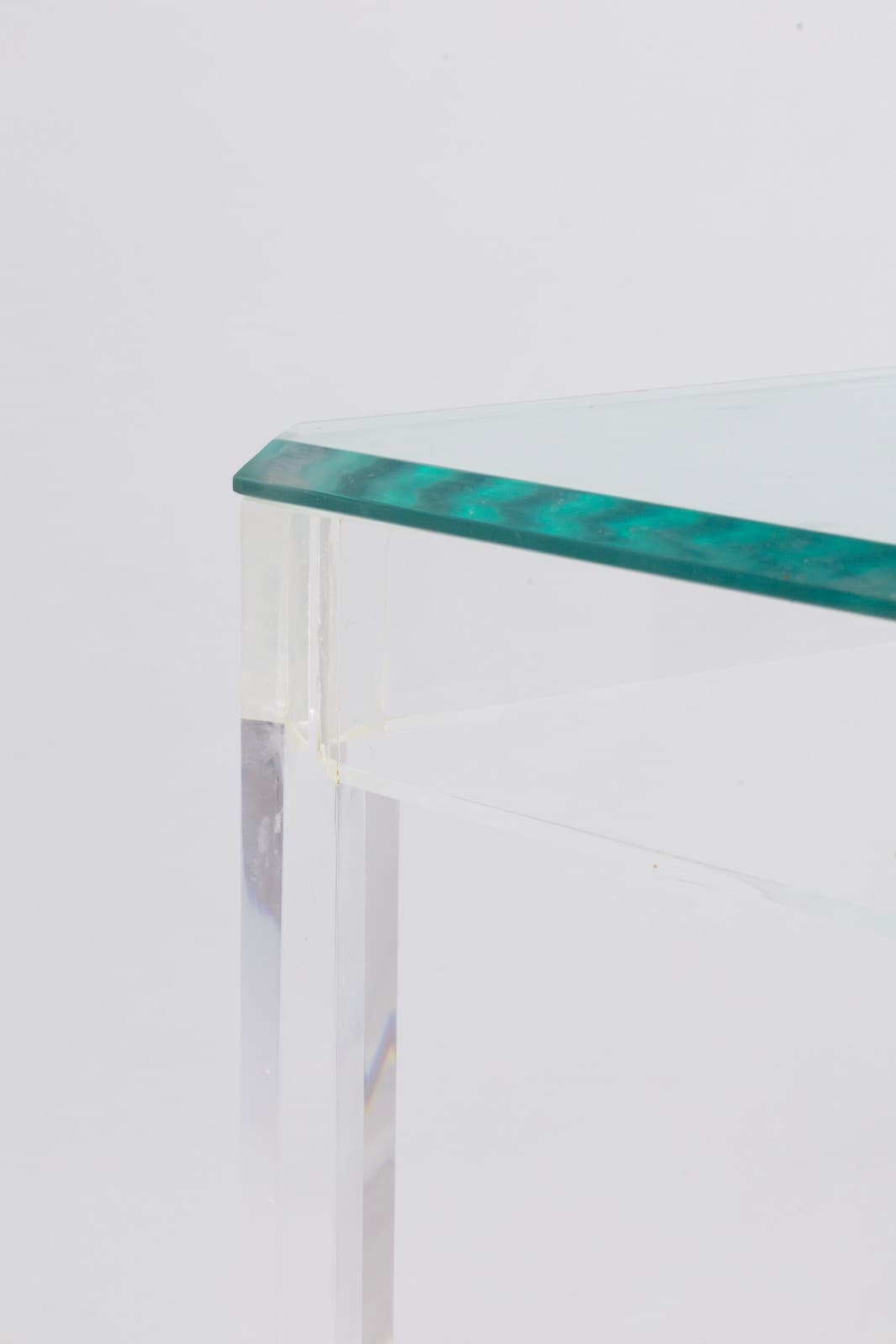 Postmodern Lucite and Chrome Table with Set of 4 Chairs by Vivid of Los Angeles - Thumbnail 5