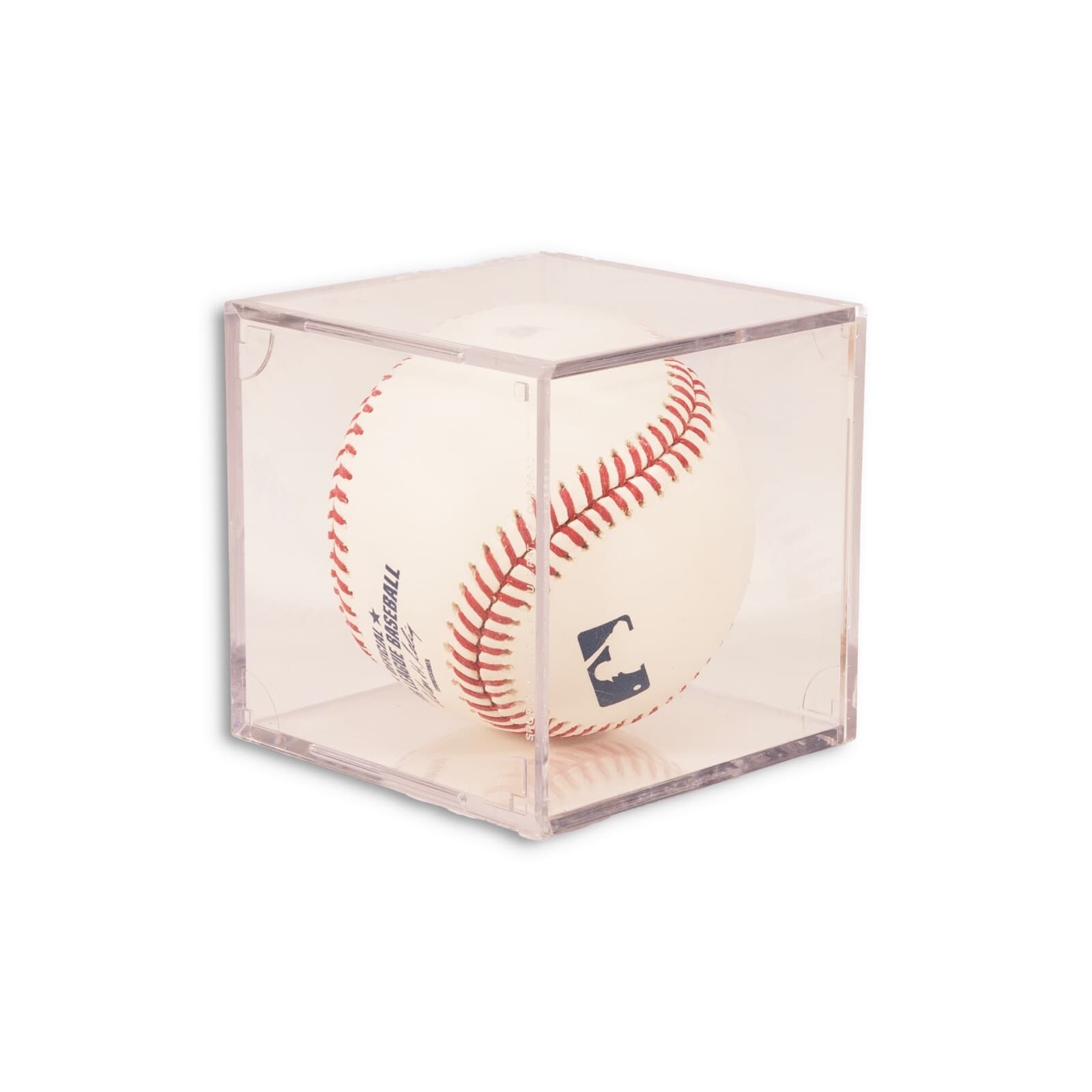 Lou Brock Autographed Rawlings Baseball in Acrylic Case Vintage - Thumbnail 2
