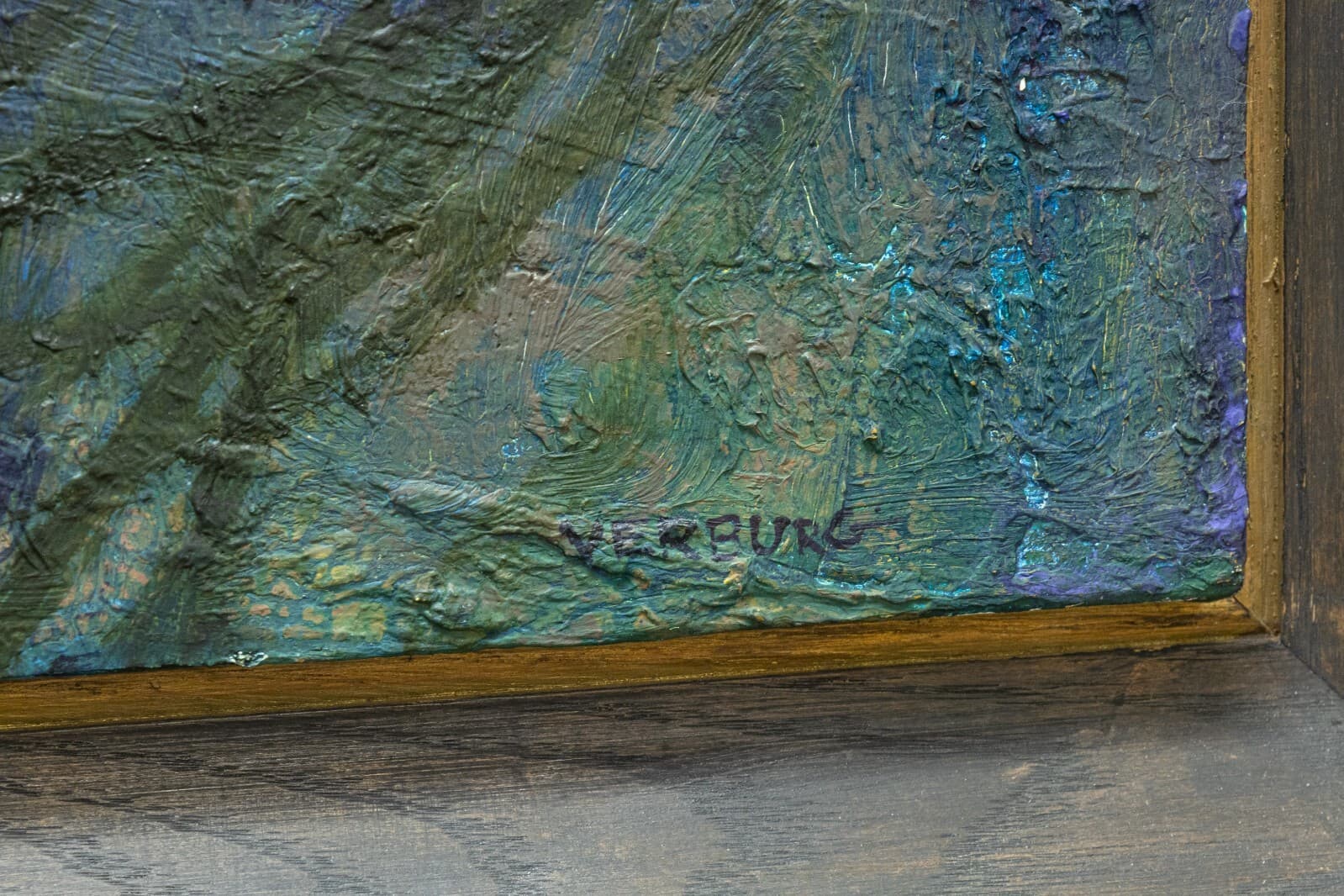 Paul VerBurg Ageless Signed Contemporary Abstract Oil Painting on Canvas Framed - Thumbnail 7
