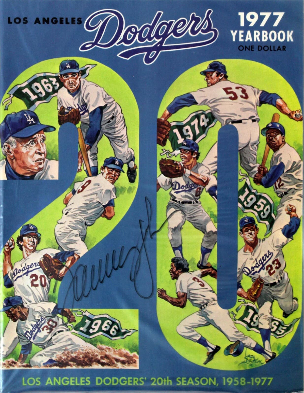 Set of 6 LA Dodgers Souvenir Yearbooks 1977-1982 - Thumbnail 3