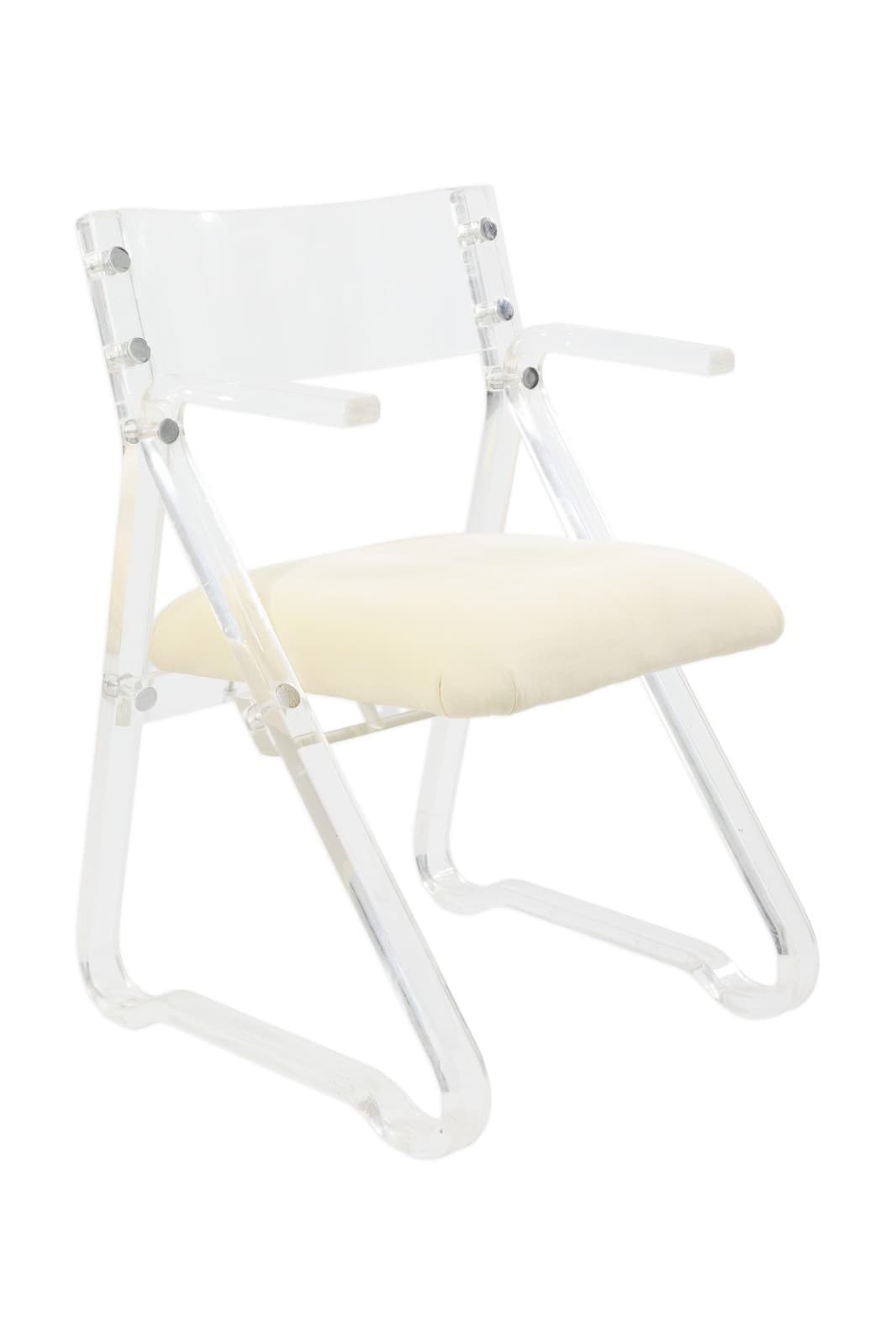 Postmodern Lucite and Chrome Table with Set of 4 Chairs by Vivid of Los Angeles - Thumbnail 2