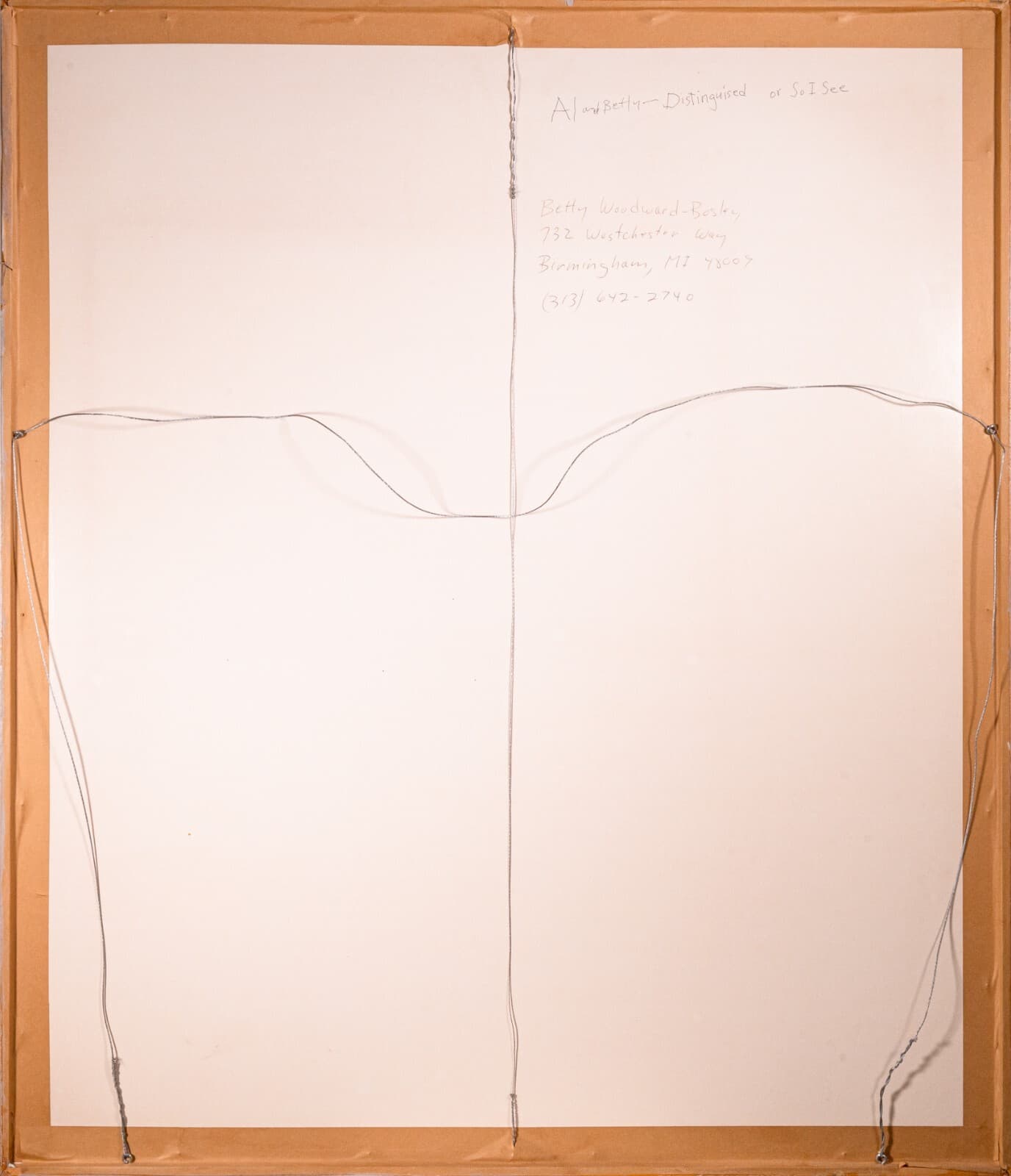 Betty Woodward-Bosley So I See Signed Modern Figurative Drawing on Paper Framed - Thumbnail 8