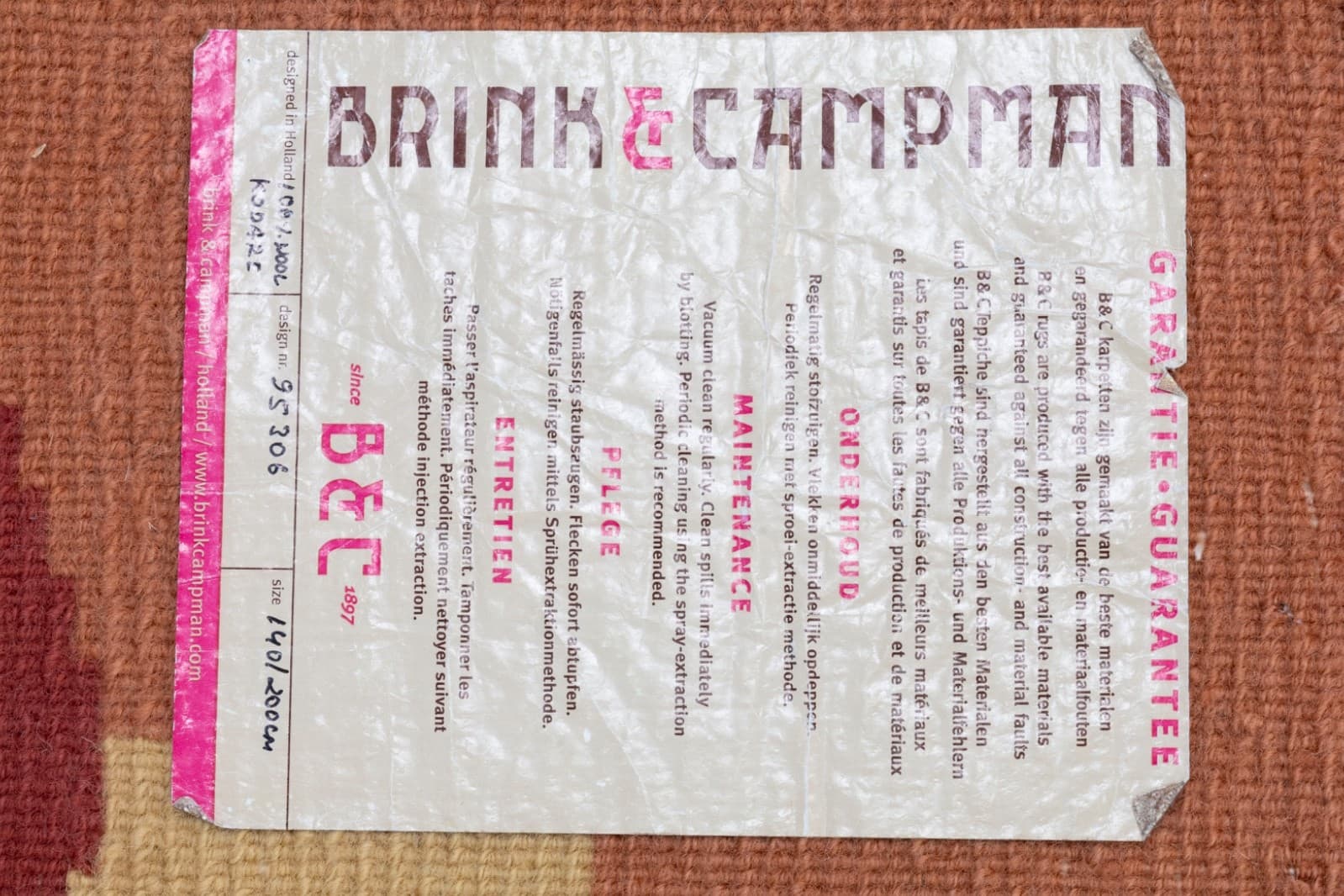 Brink & Chapman Hand Knotted Wool Runner From Nepal 77.5 x 25 - Thumbnail 4