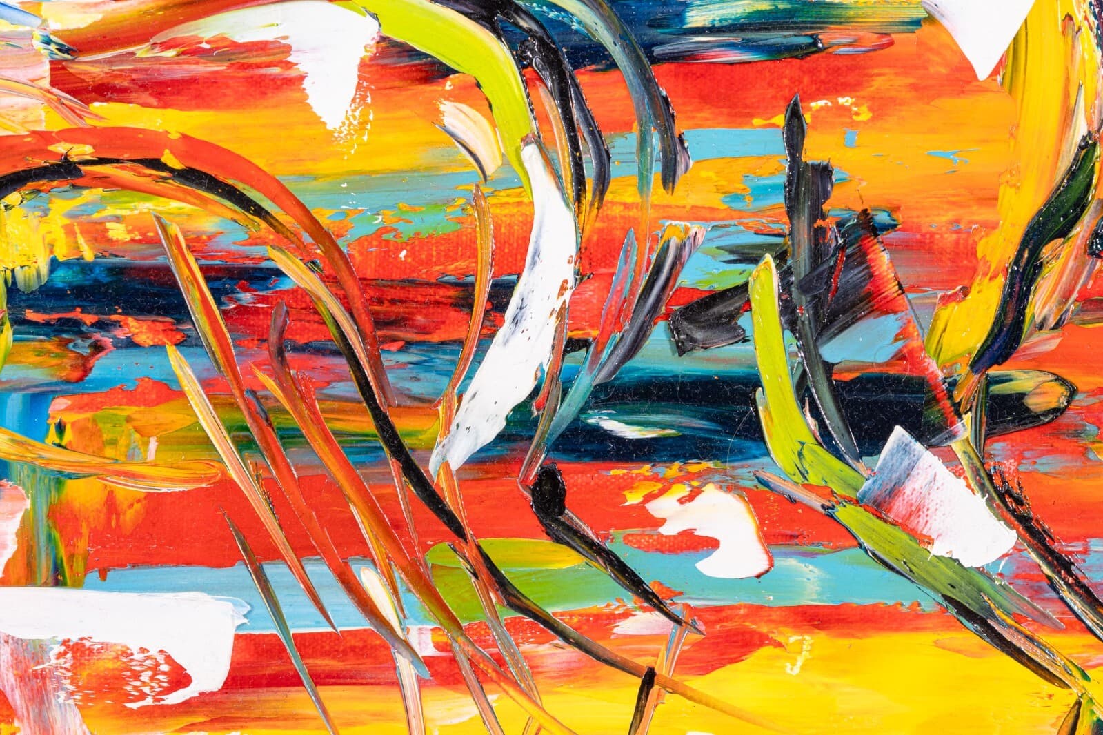 Laurie Pace Abstract Horses Signed Contemporary Western Oil Painting on Canvas - Thumbnail 6