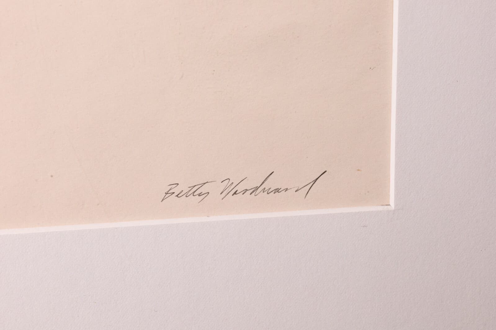 Betty Woodward-Bosley So I See Signed Modern Figurative Drawing on Paper Framed - Thumbnail 7