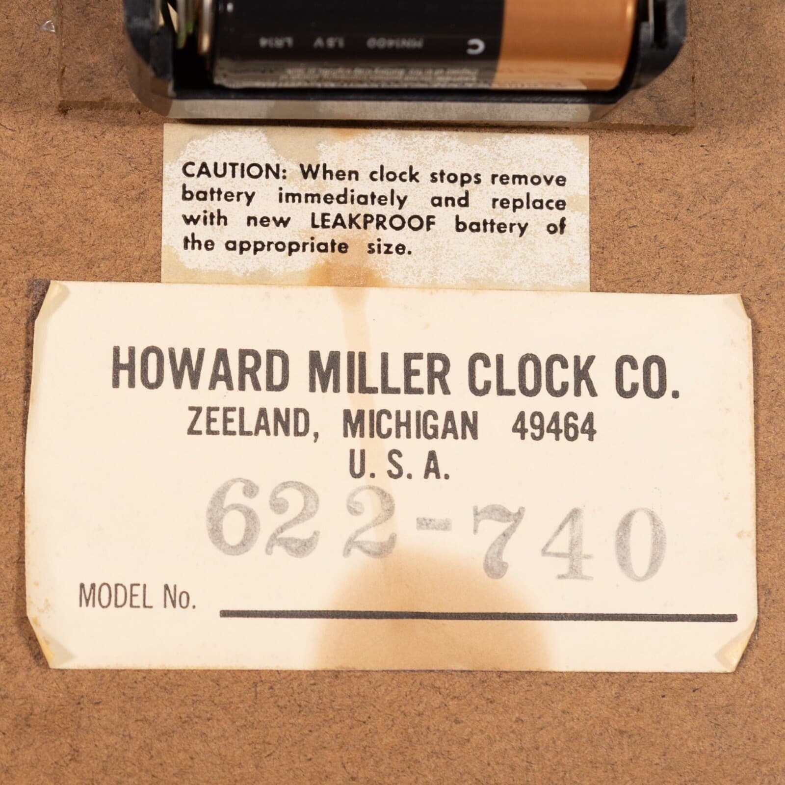 Vintage 1970s Howard Miller Modern Minimalist Black and Silver Wall Clock - Thumbnail 7