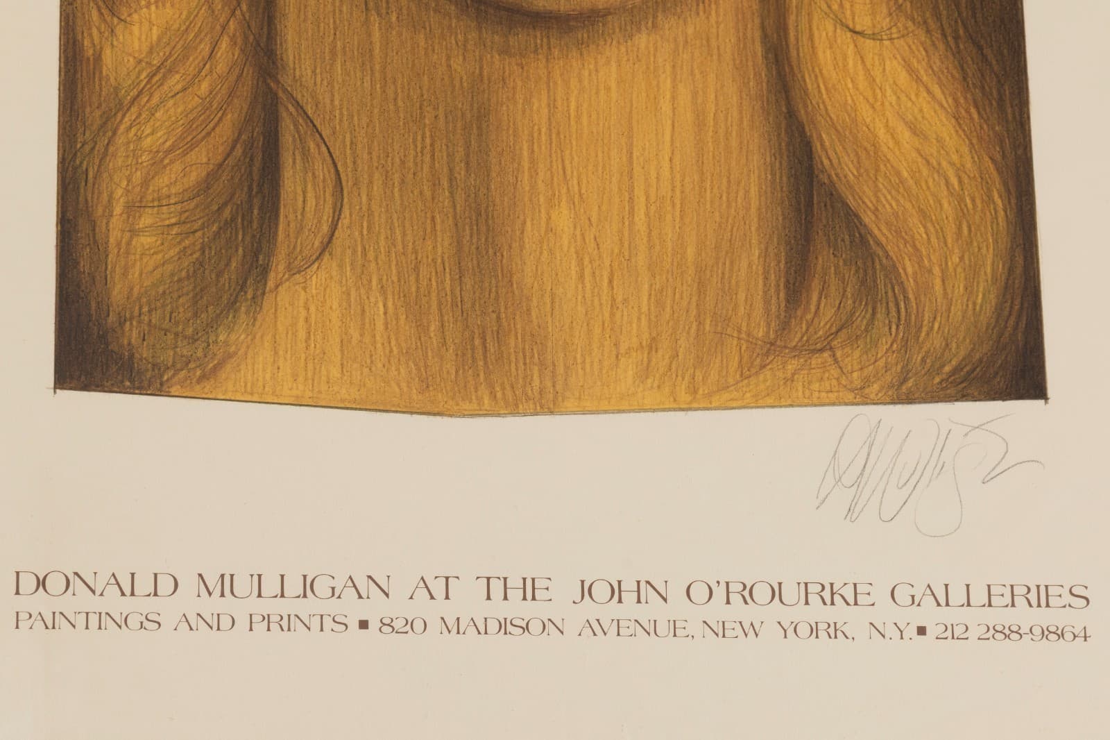 Donald Mulligan John O'Rouke Galleries Signed Lithographic Exhibition Poster - Thumbnail 3
