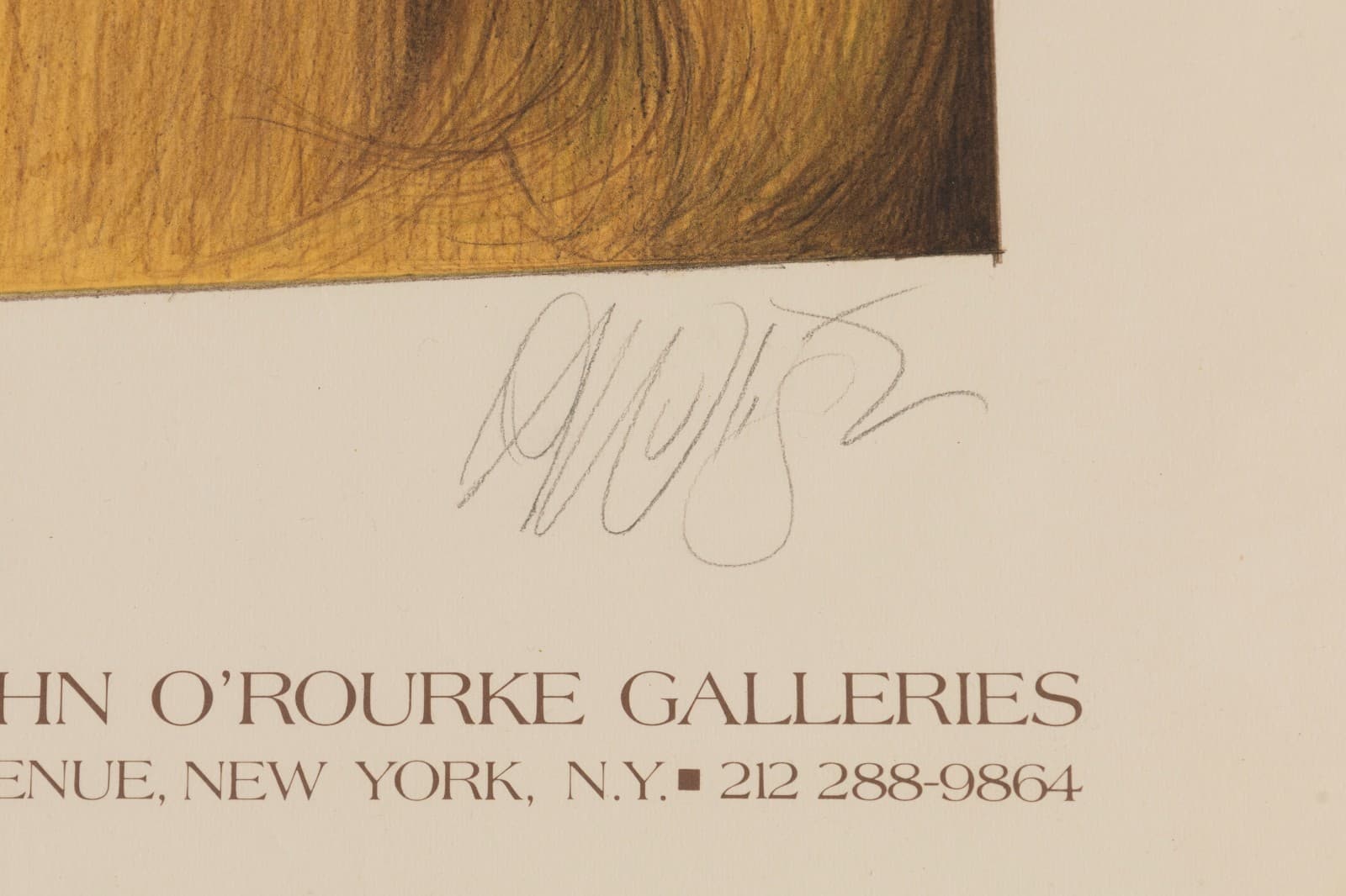 Donald Mulligan John O'Rouke Galleries Signed Lithographic Exhibition Poster - Thumbnail 4
