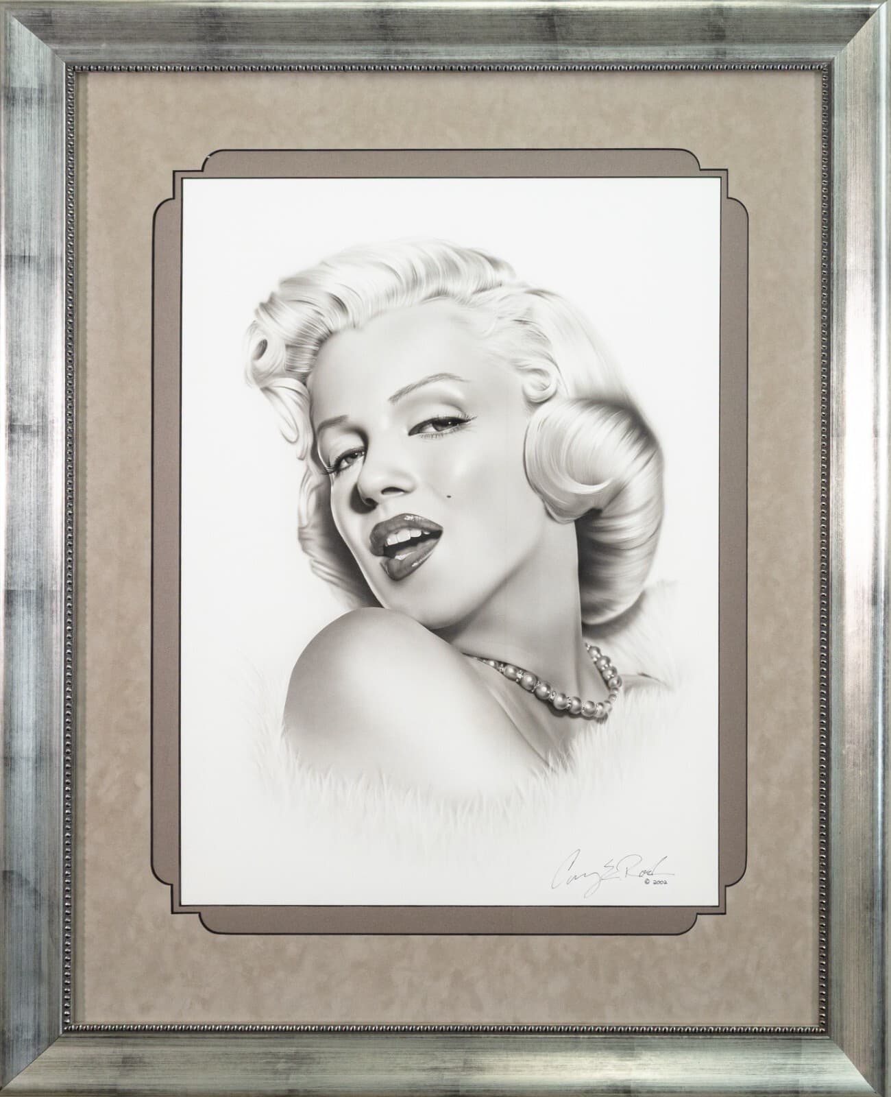 Marilyn Monroe Contemporary Photo Realism Mixed-Media on Canvas Signed 2002 - Thumbnail 2