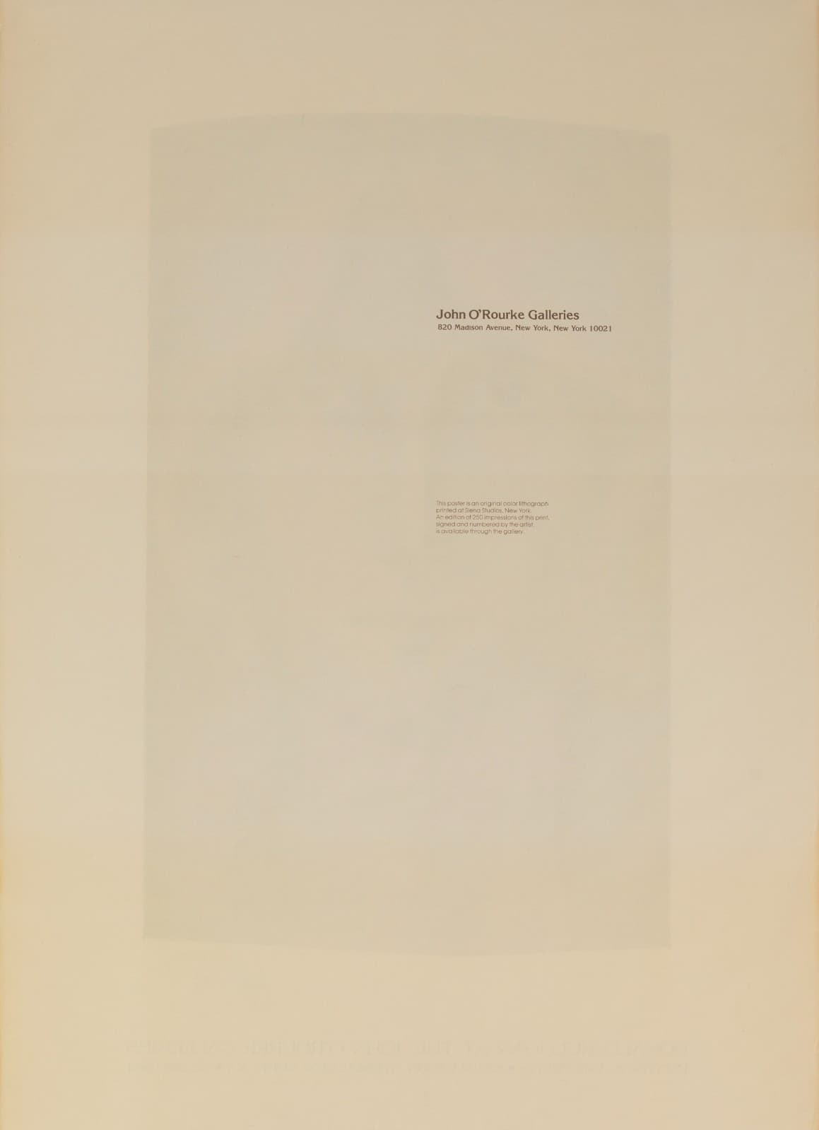 Donald Mulligan John O'Rouke Galleries Signed Lithographic Exhibition Poster - Thumbnail 6