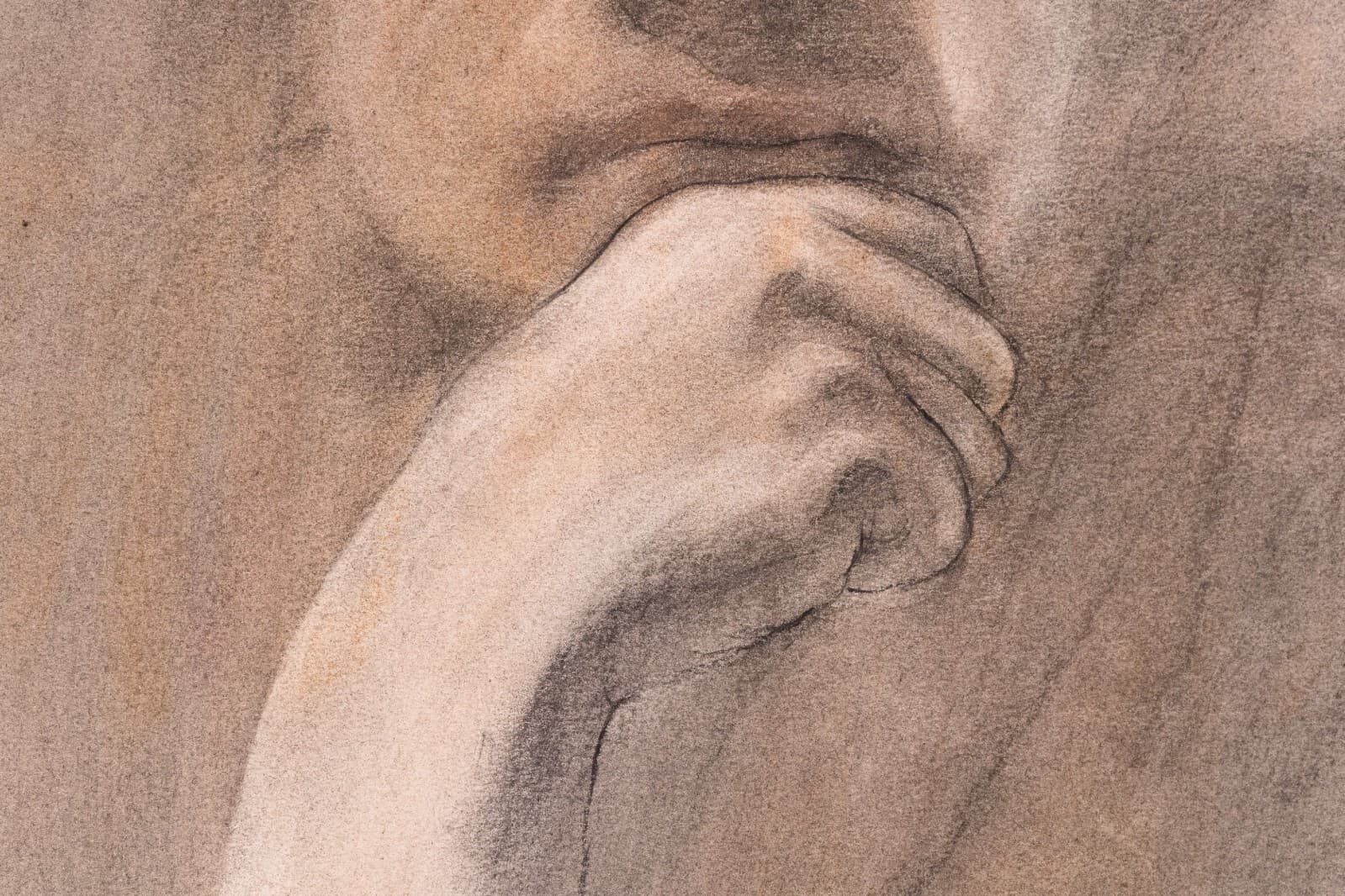 Betty Woodward-Bosley So I See Signed Modern Figurative Drawing on Paper Framed - Thumbnail 5