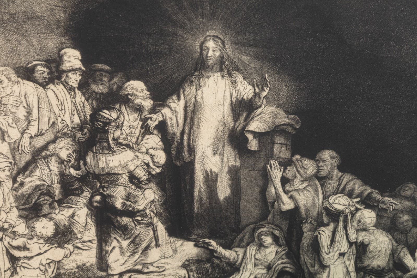 Rembrandt van Rijn, Christ Healing the Sick (The Hundred Guilder Print) 1649 - Thumbnail 3