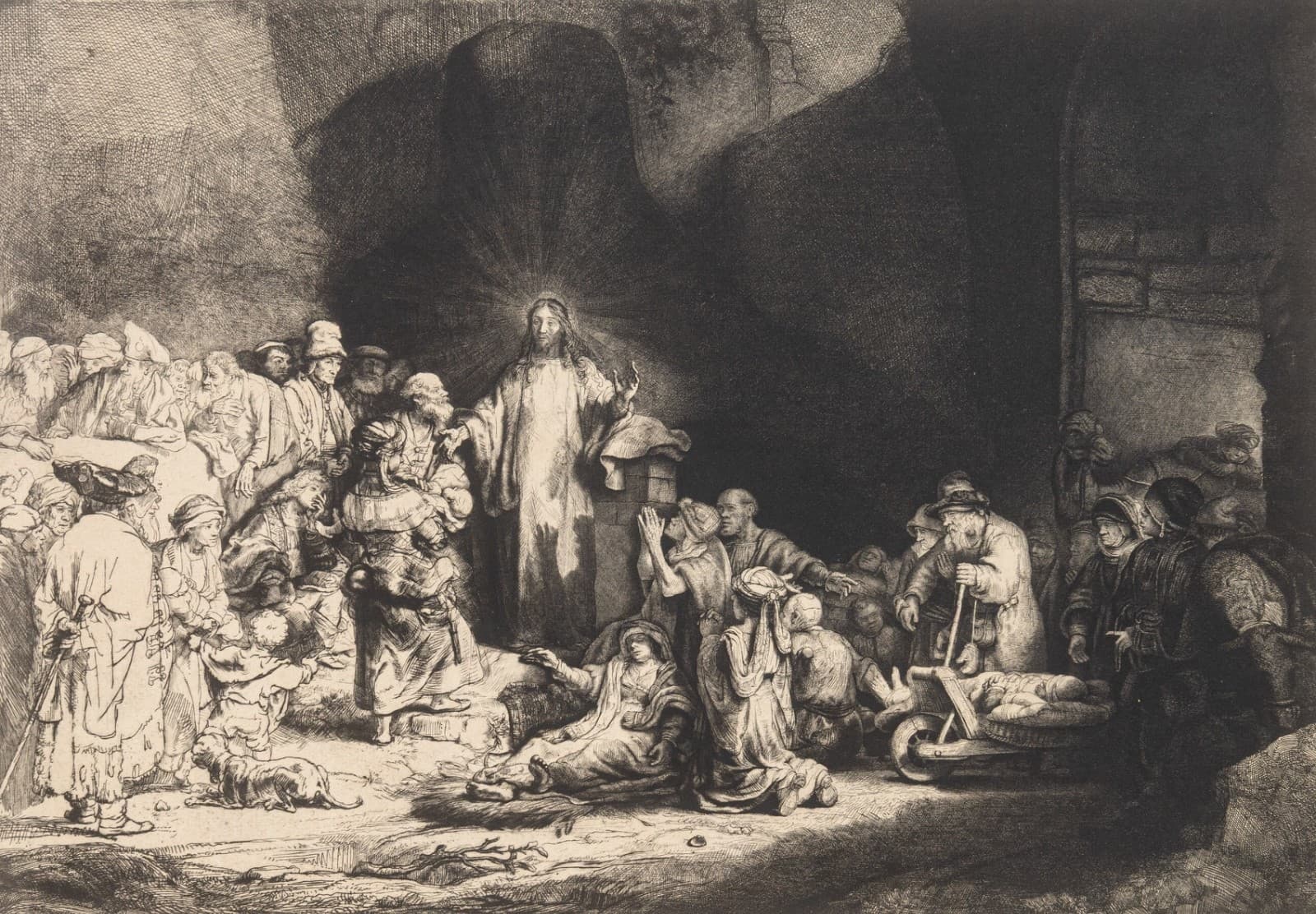 Rembrandt van Rijn, Christ Healing the Sick (The Hundred Guilder Print) 1649 - Thumbnail 2