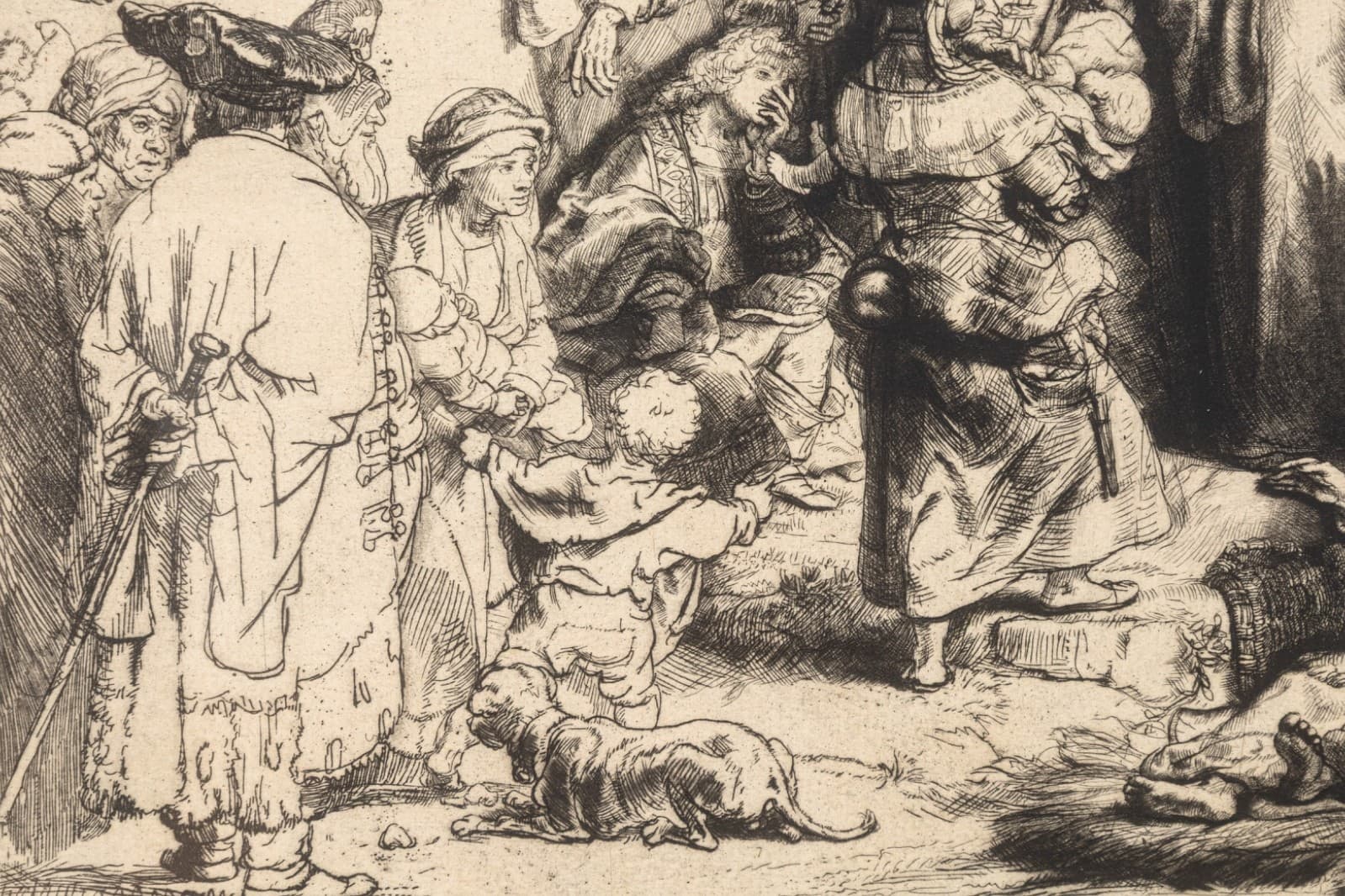Rembrandt van Rijn, Christ Healing the Sick (The Hundred Guilder Print) 1649 - Thumbnail 4