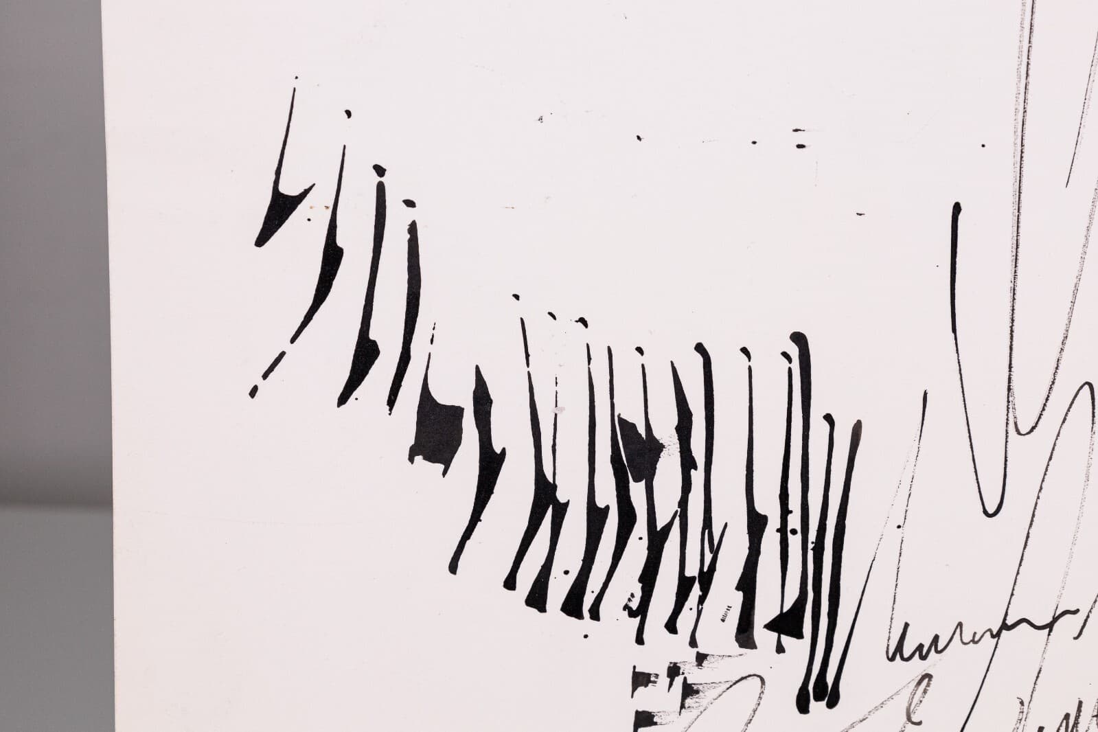Glen Michaels Signed Set of 3 Modern Signed Ink Drawings on Paper 23x14.5 - Thumbnail 4