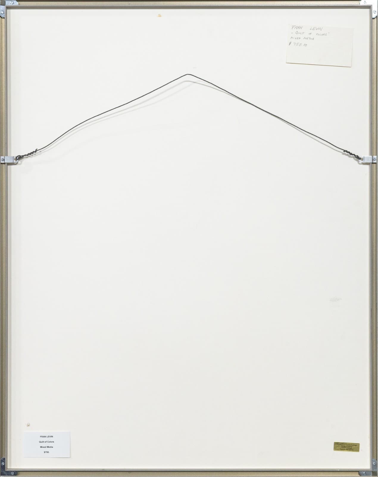 Fran Levin - Untitled (Abstract Window), c. 1980s Signed Modernist Watercolor - Thumbnail 7