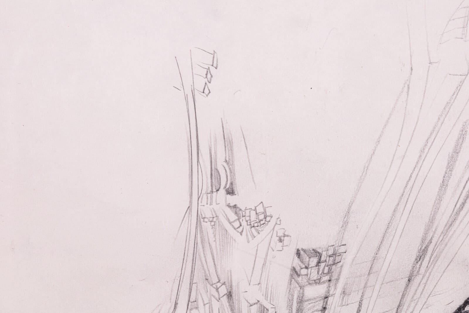 Glen Michaels Modern Contemporary Graphite Drawing Unsigned 13.5h x 16.5w 2000s - Thumbnail 4