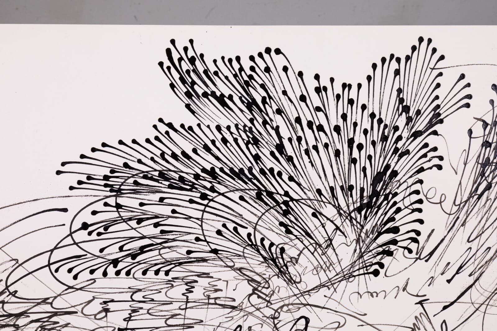 Glen Michaels Signed Set of 3 Modern Signed Ink Drawings on Paper 23x14.5 - Thumbnail 11
