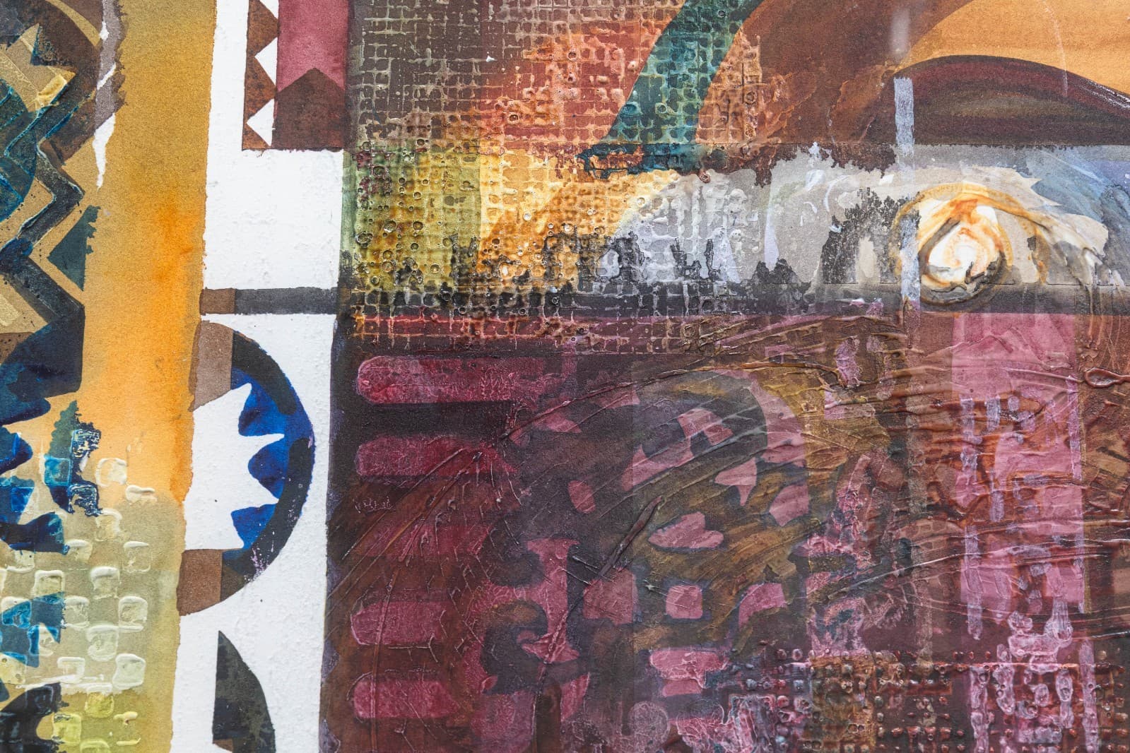 Fran Levin - Untitled (Abstract Window), c. 1980s Signed Modernist Watercolor - Thumbnail 3