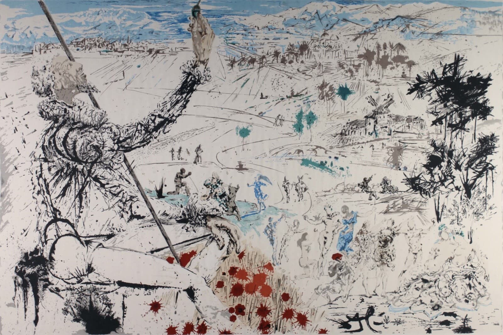Dali L'Age d'Or de la suite Don Quichotte de la Mancha 1957 Signed Lithograph - Thumbnail 2