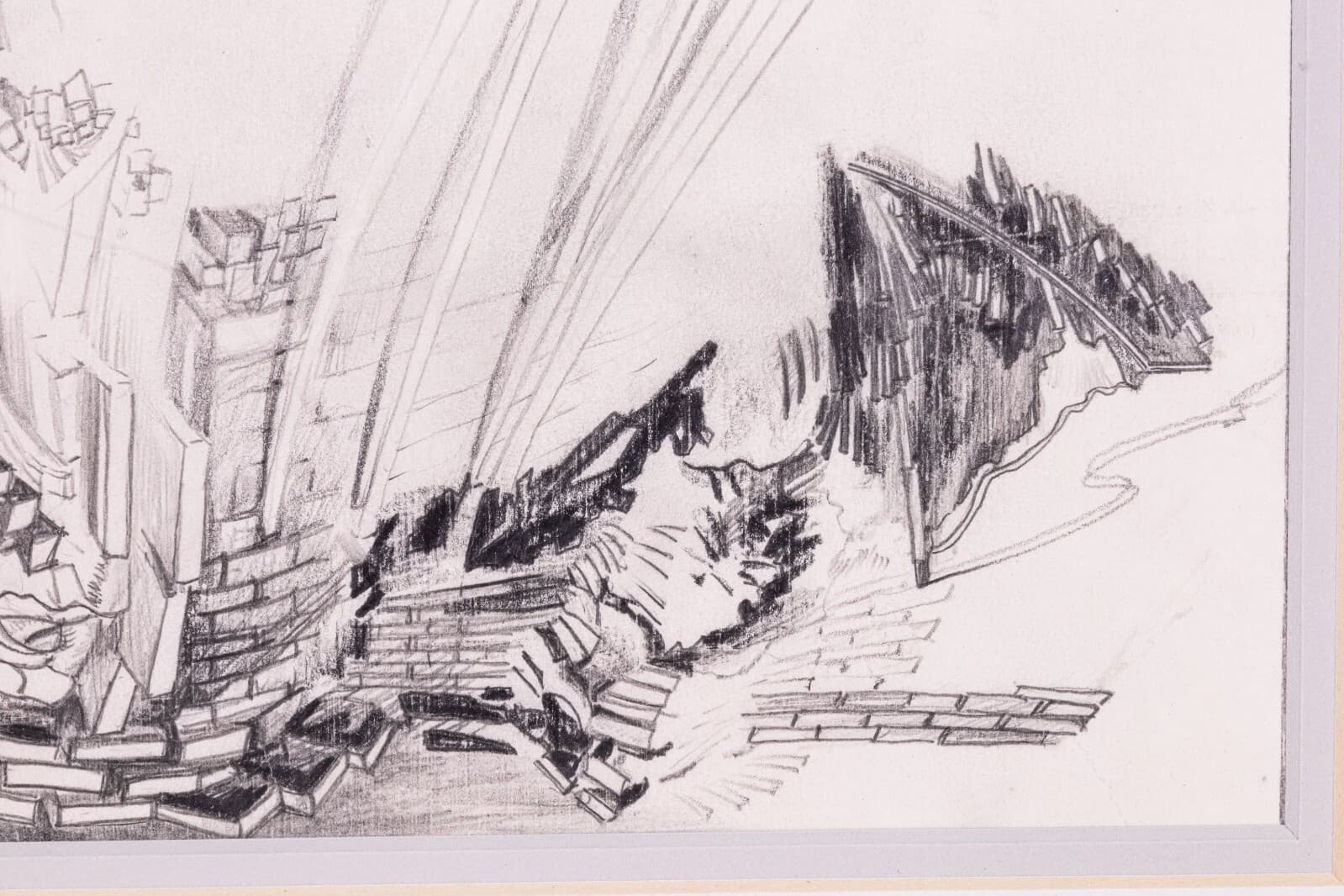 Glen Michaels Modern Contemporary Graphite Drawing Unsigned 13.5h x 16.5w 2000s - Thumbnail 6
