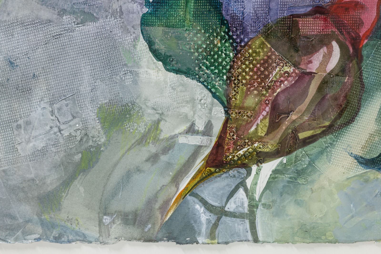 Fran Levin - Untitled (Rose), c. 1980s Signed Modern Watercolor on Paper Framed - Thumbnail 5