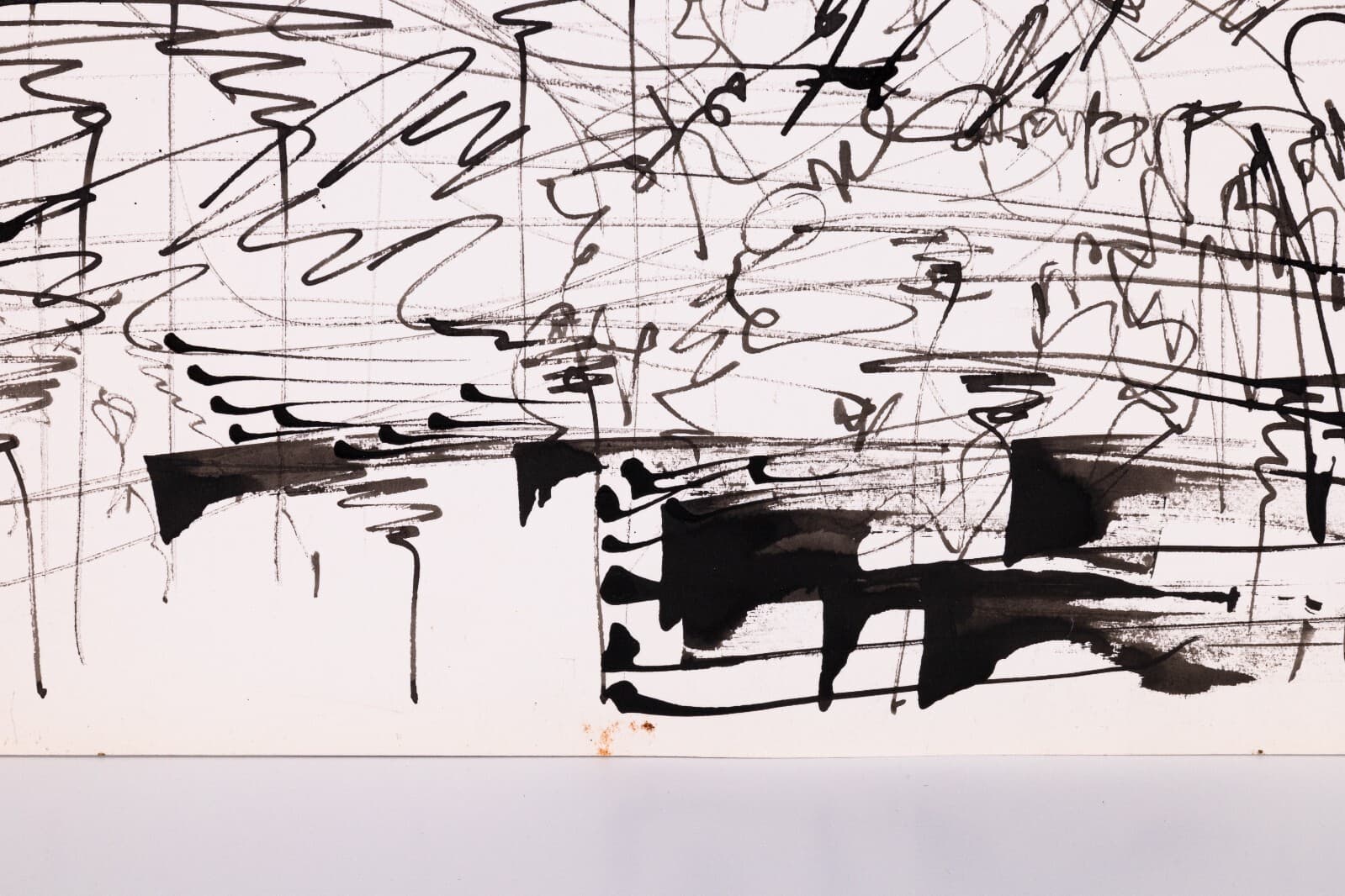 Glen Michaels Signed Set of 3 Modern Signed Ink Drawings on Paper 23x14.5 - Thumbnail 12