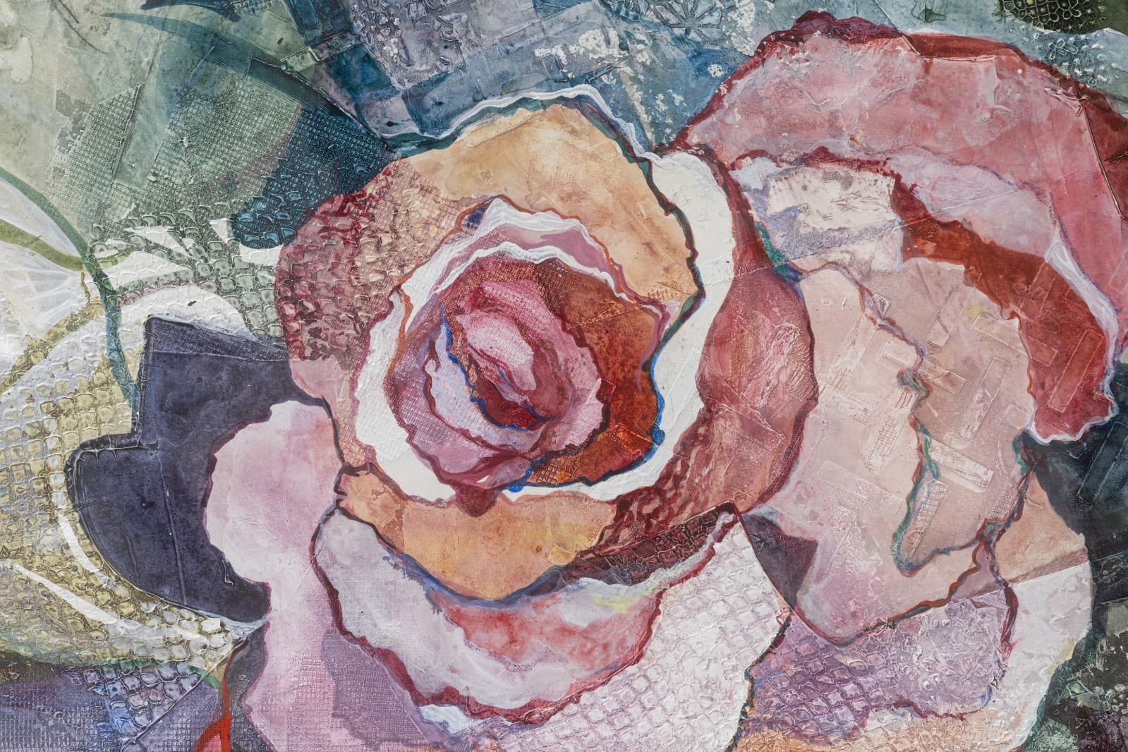 Fran Levin - Untitled (Rose), c. 1980s Signed Modern Watercolor on Paper Framed - Thumbnail 4