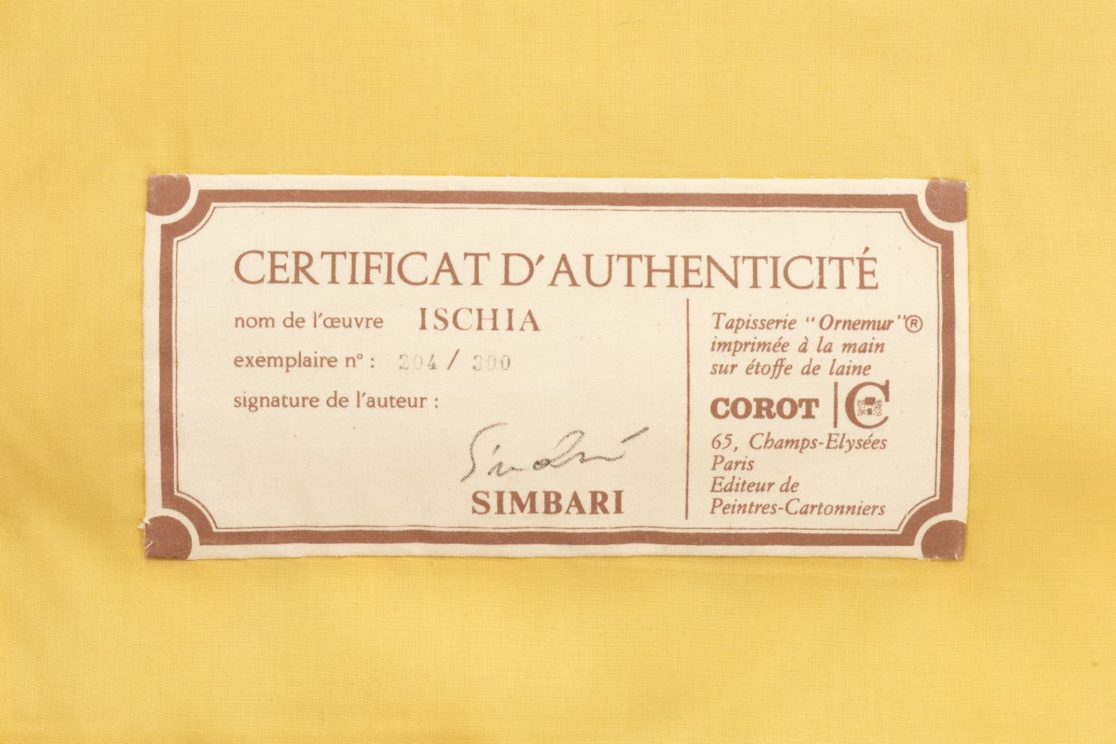 Nicola Simbari Ischia 1985 Signed Wool Tapestry Wall Hanging - Thumbnail 7