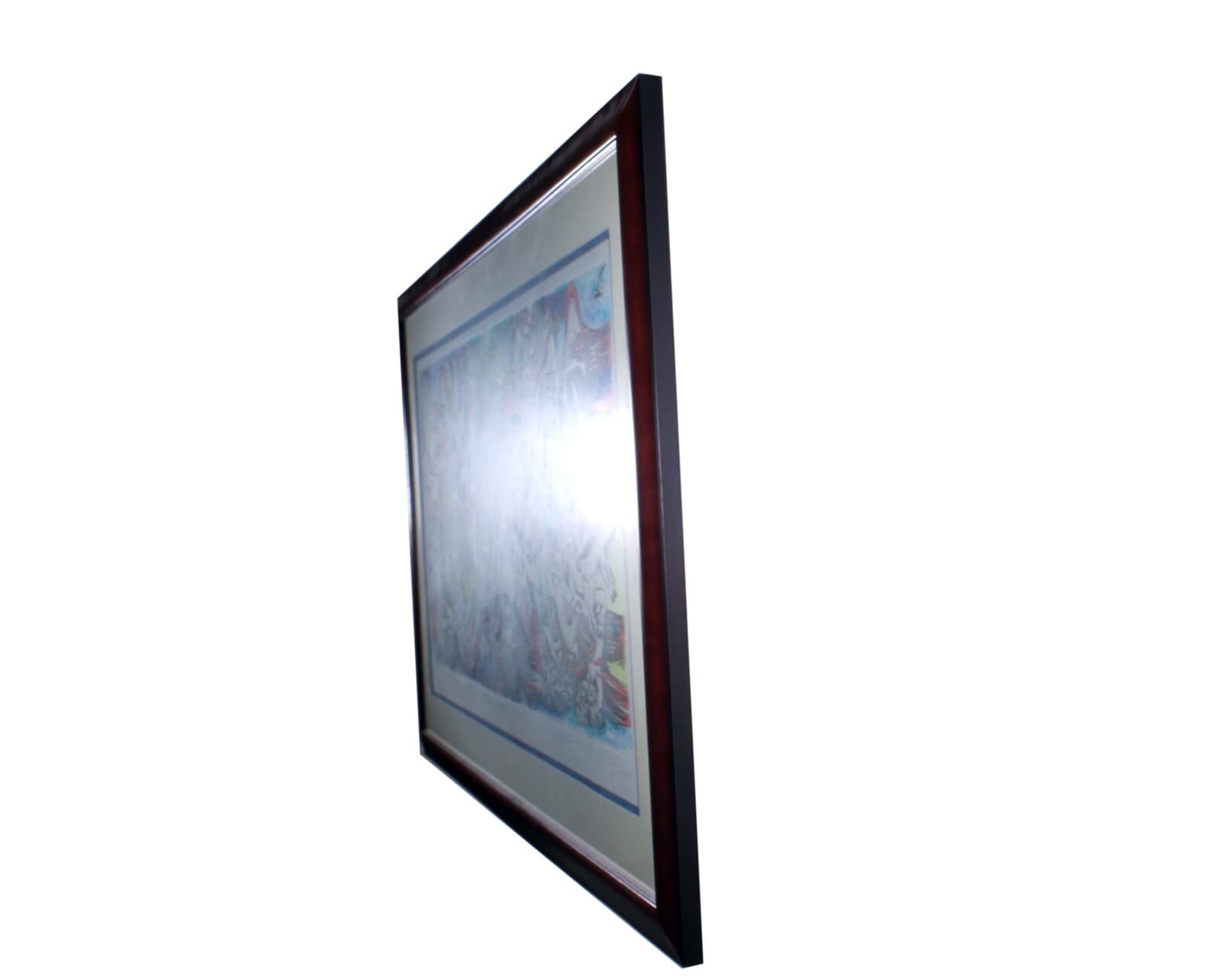 Arie Dubi Under the Wing of God Signed Contemporary Judaica Lithograph AP Framed - Thumbnail 3