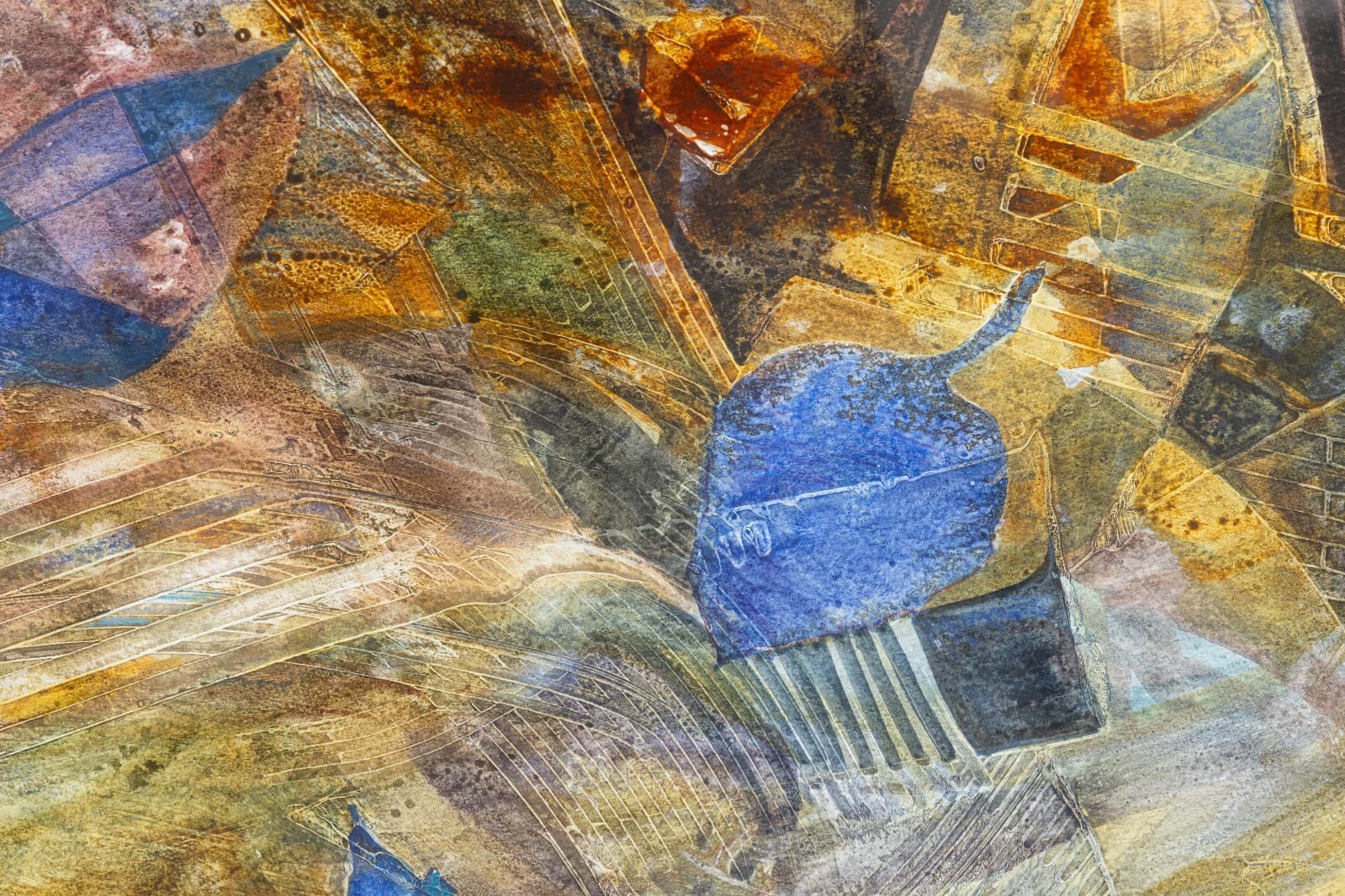 Fran Levin - Untitled (Abstract Still Life), c. 1980s Signed Watercolor on Paper - Thumbnail 4