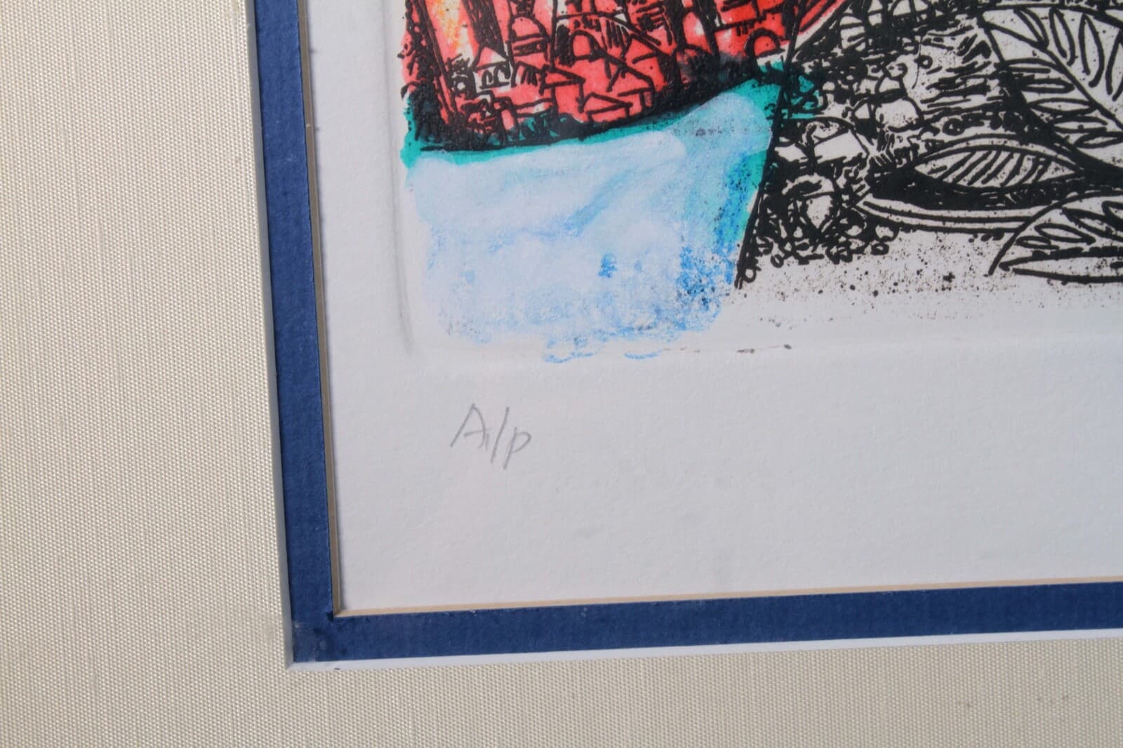 Arie Dubi Under the Wing of God Signed Contemporary Judaica Lithograph AP Framed - Thumbnail 9
