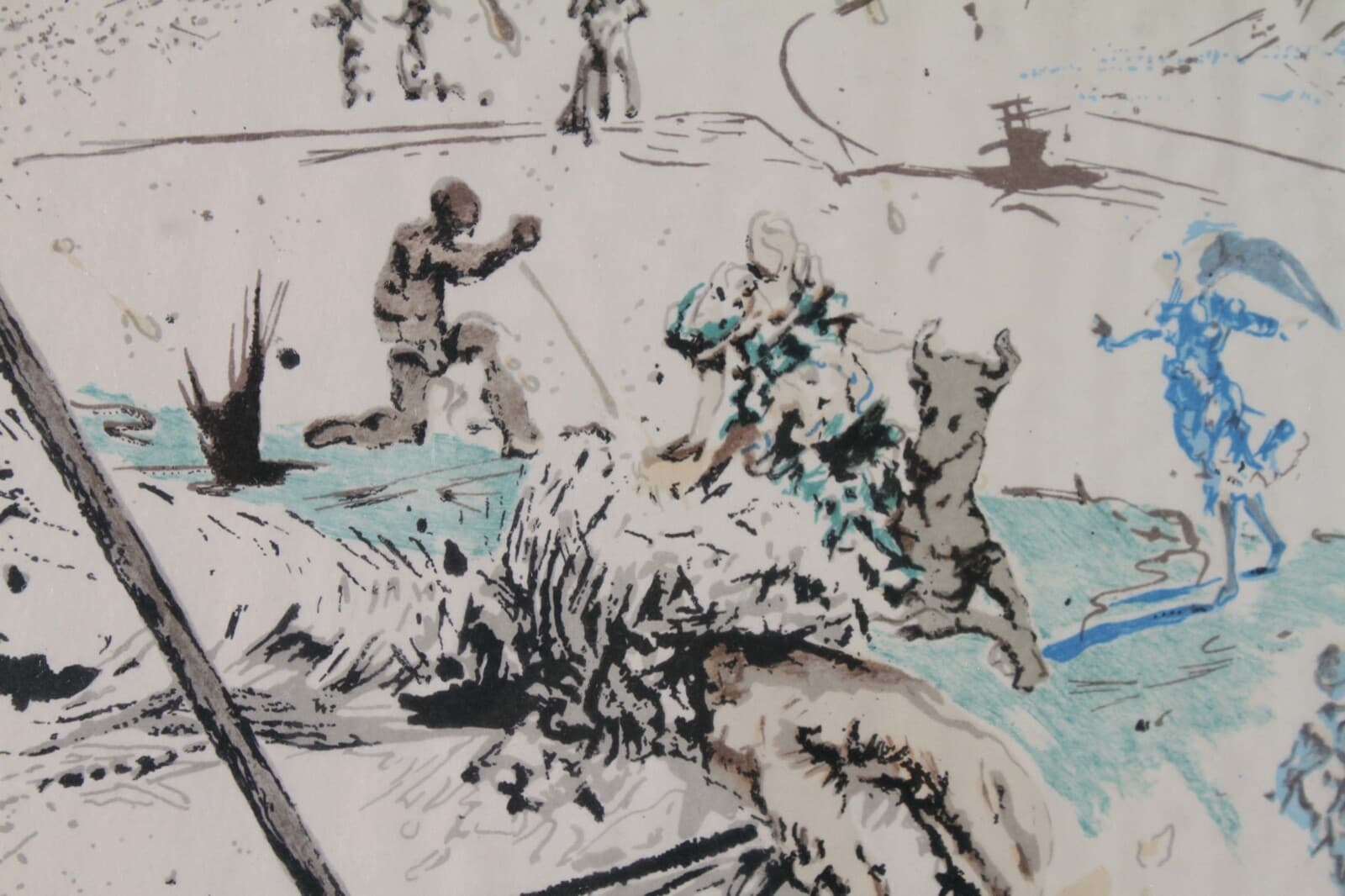 Dali L'Age d'Or de la suite Don Quichotte de la Mancha 1957 Signed Lithograph - Thumbnail 4